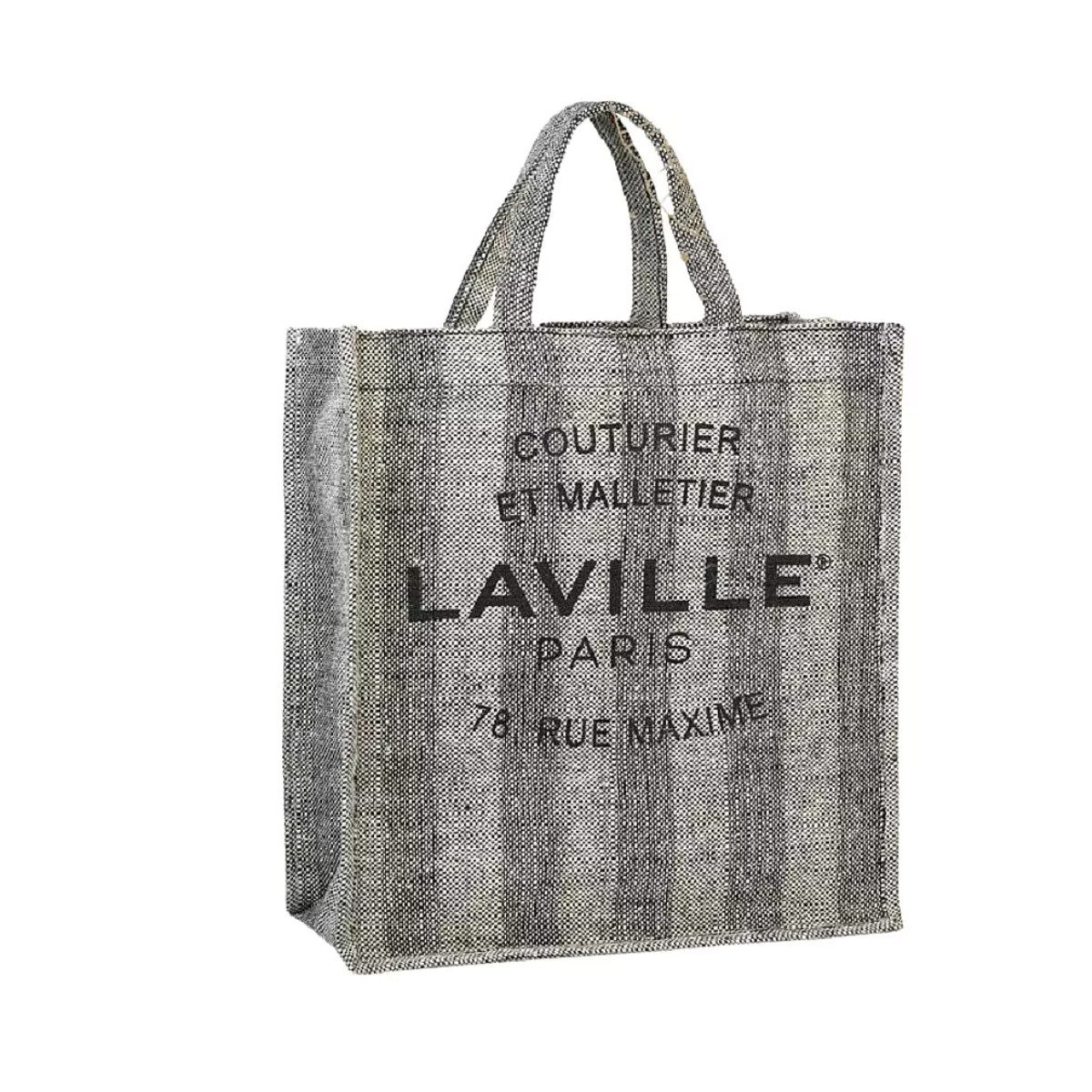 Laville Paris Strandtasche aus Jutefaser Baumwolle mit Magnetverschluss 40 × 40 × 12 cm (1-tlg)