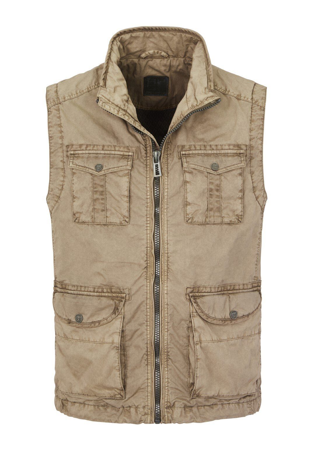 BUSTER Baumwolle Stil aus heritage im camel Fieldjacket reiner Redpoint Kurzweste Weste