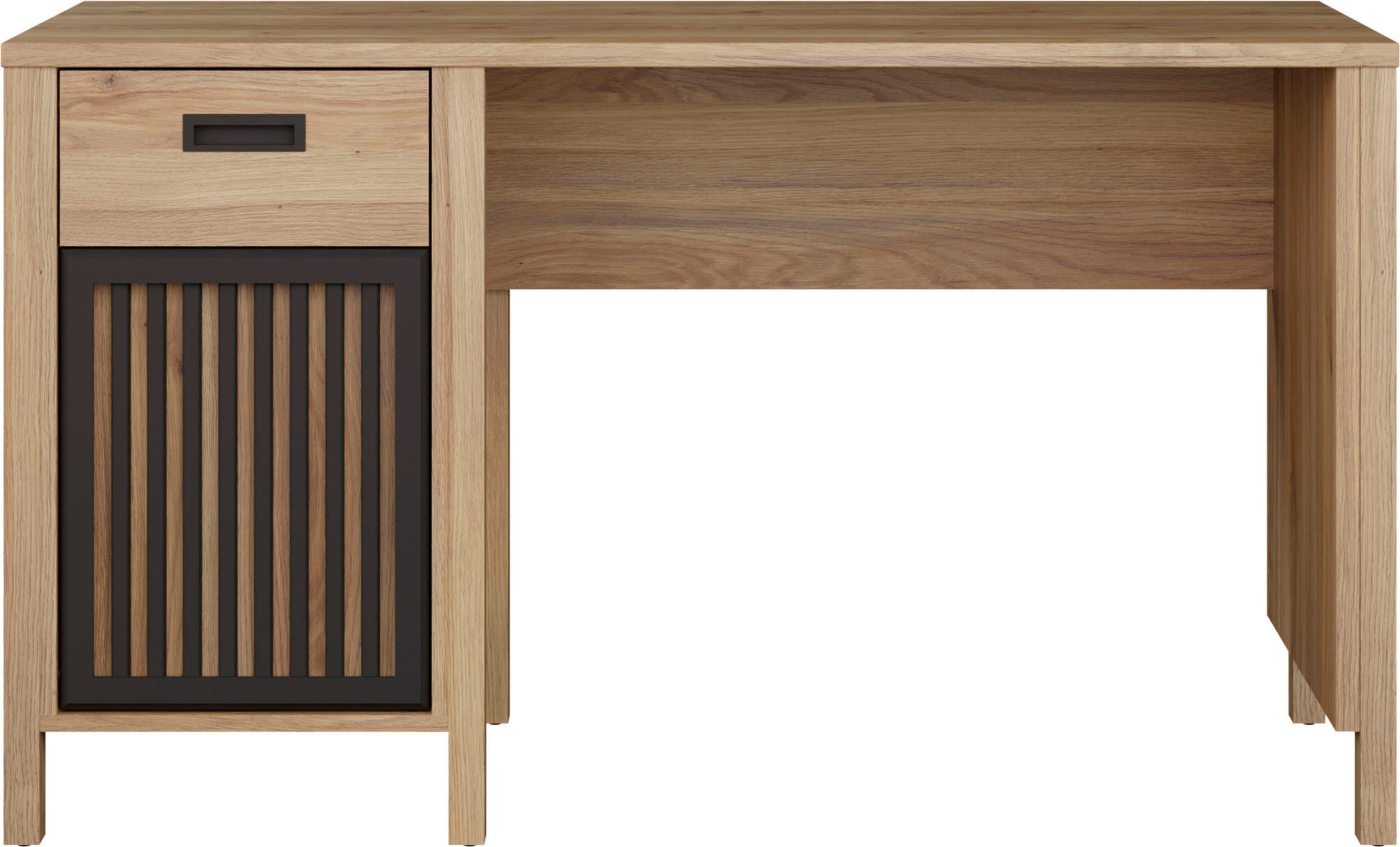 FORTE Schreibtisch Jytana, B/H/T 125/72,3/56,5 cm, Lamellenfront