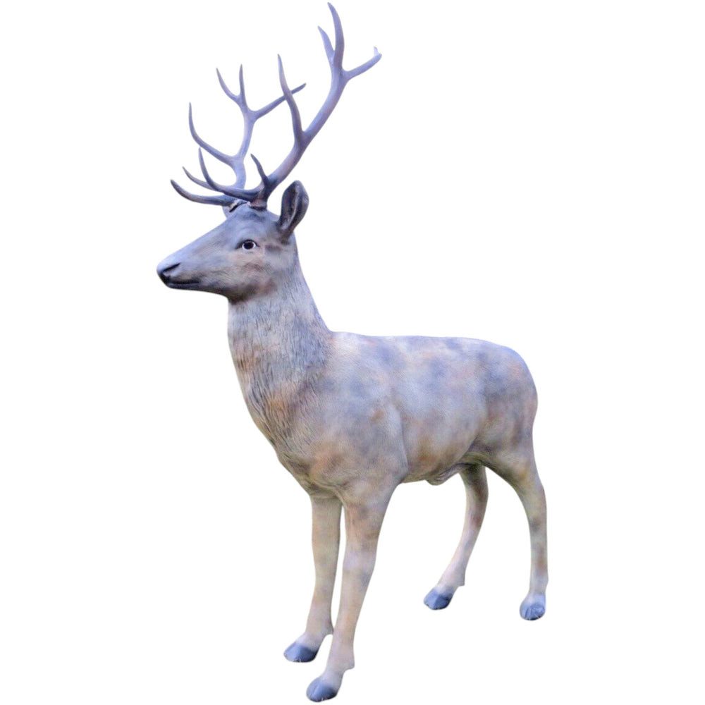 DEKO VERTRIEB BAYERN Tierfigur XXL Hirsch dunkel Rothirsch lebensgross 250 cm Wild Garten Deko-Figur