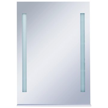 vidaXL Spiegel Badezimmer-Wandspiegel mit LED und Ablage 50×70 cm (1-St)