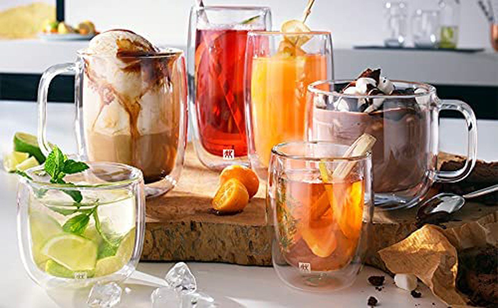 Longdrinkglas ZWILLING Sorrento Softdrinkglasset, 475 ml / 2-tlg hochwertiges Borosilikatglas, 2-tlg., Borosilikatglas