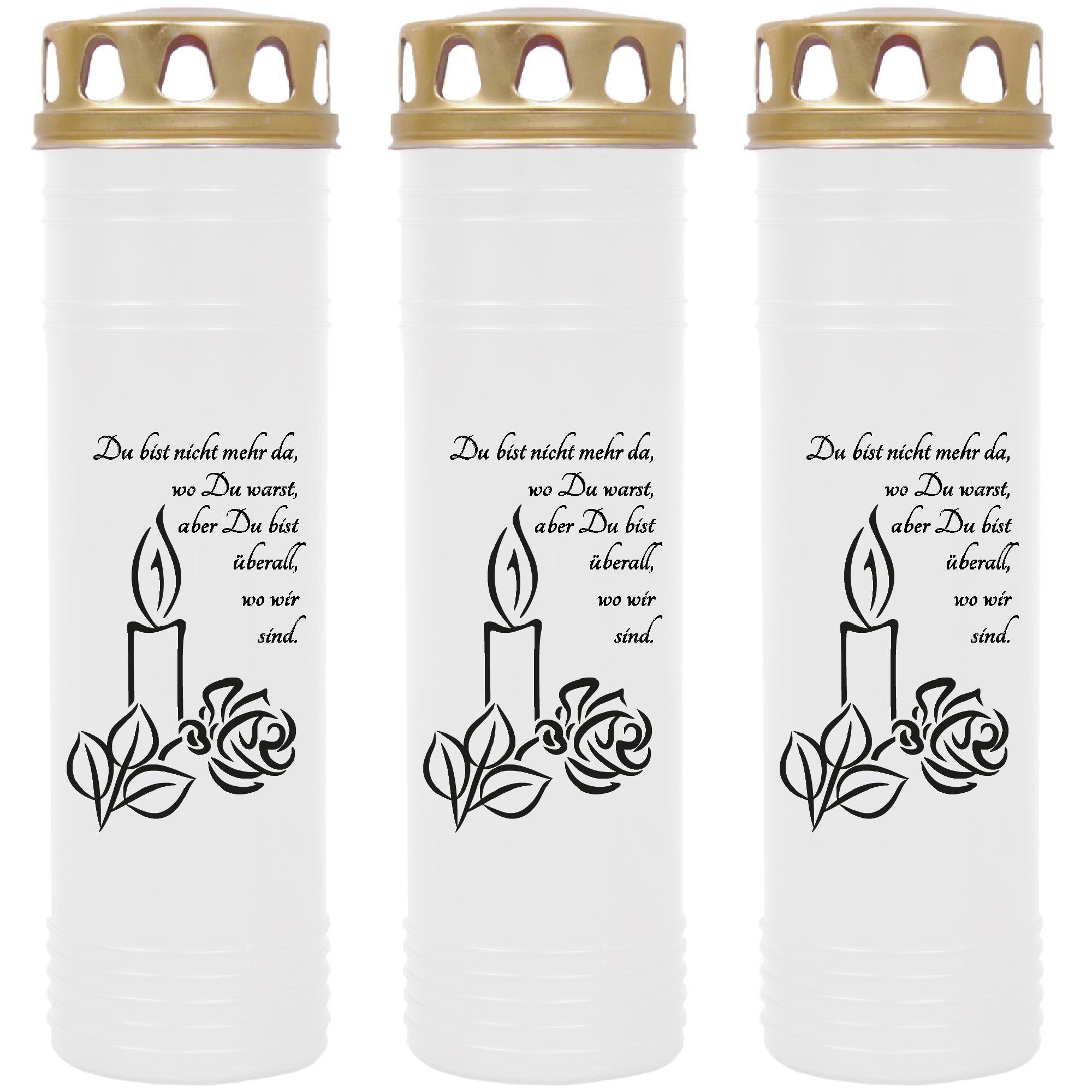 HS Candle Grabkerze GK-03712 (3-tlg), Grabkerze günstig online kaufen