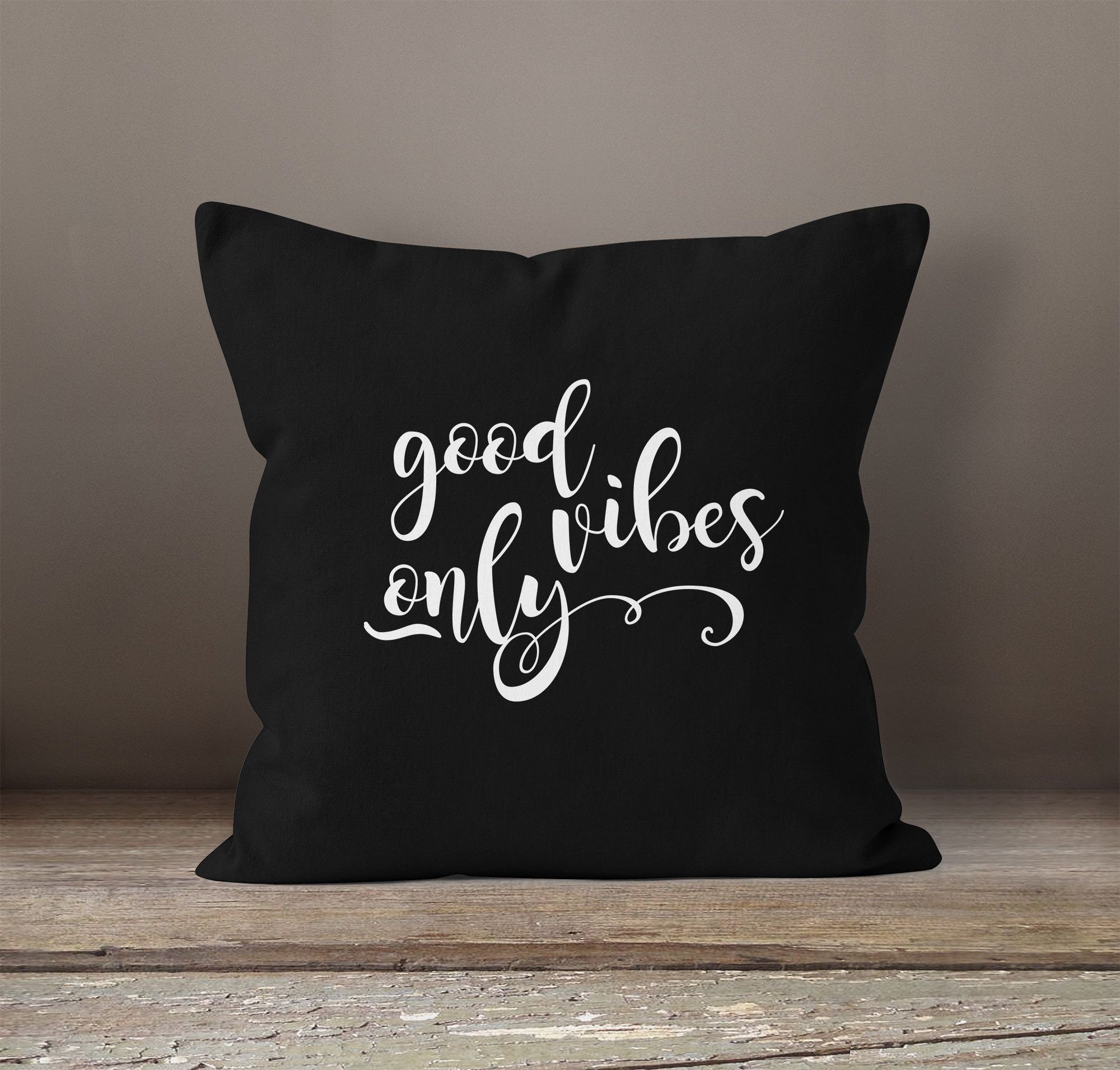 MoonWorks Dekokissen Kissenbezug Good vibes only günstig online kaufen
