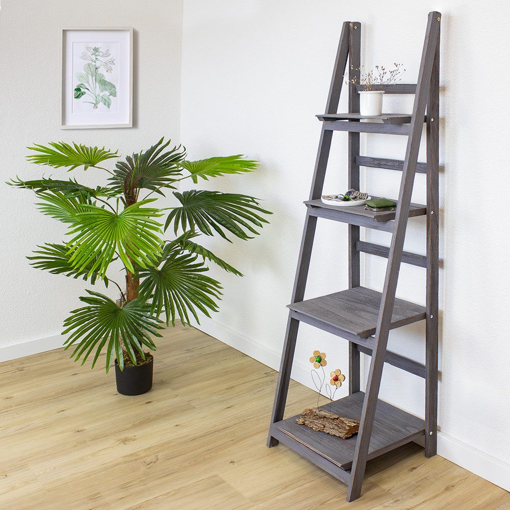 Kingpower Leiterregal Regal Bücherregal Wandregal Standregal Blumentreppe K günstig online kaufen