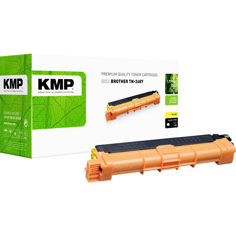 KMP Tonerpatrone Toner ersetzt Brother TN248Y Kompatibel Gelb 1000 Seiten