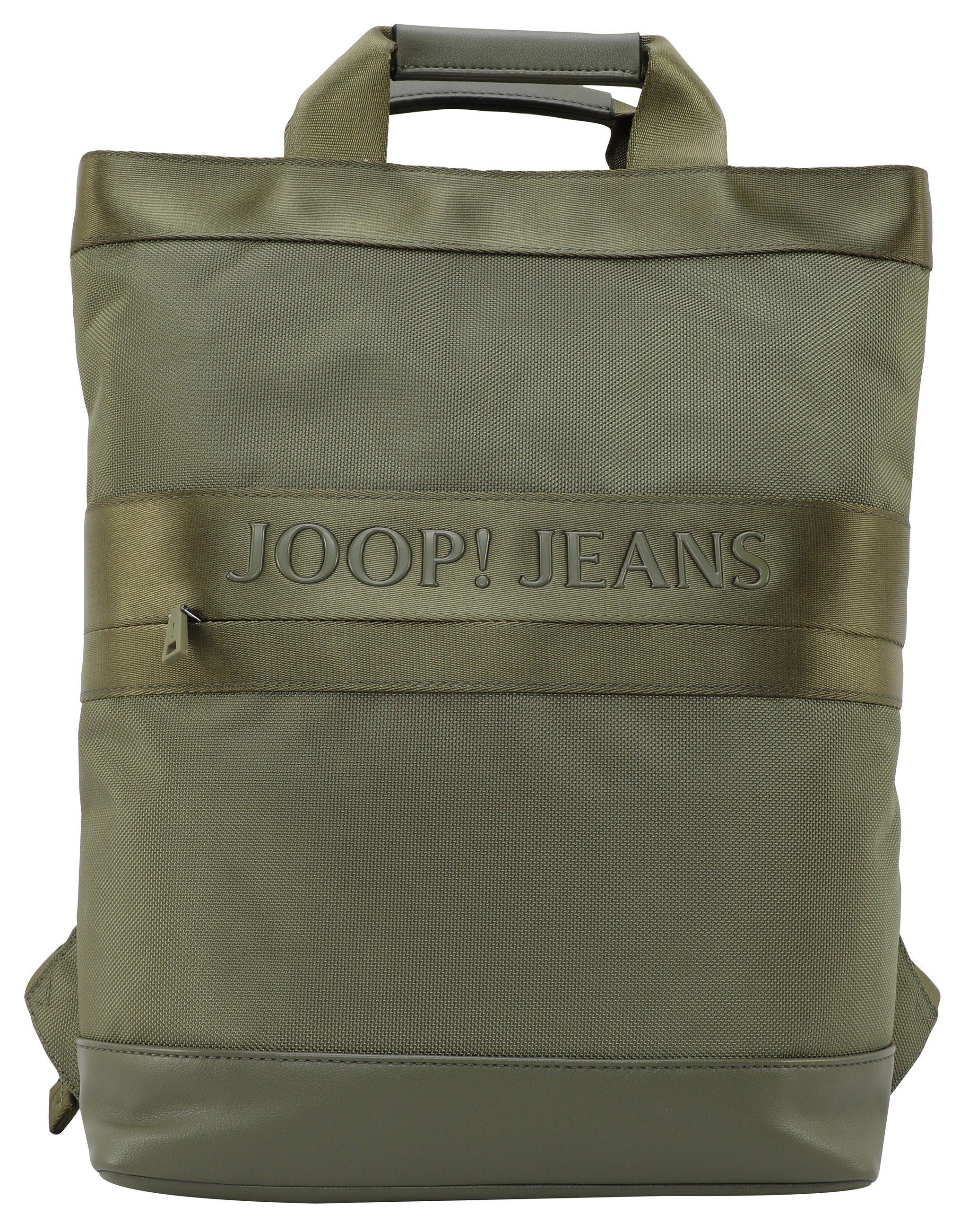 Joop Jeans Cityrucksack modica falk backpack svz, mit Reißverschluss-Vortasche forest night