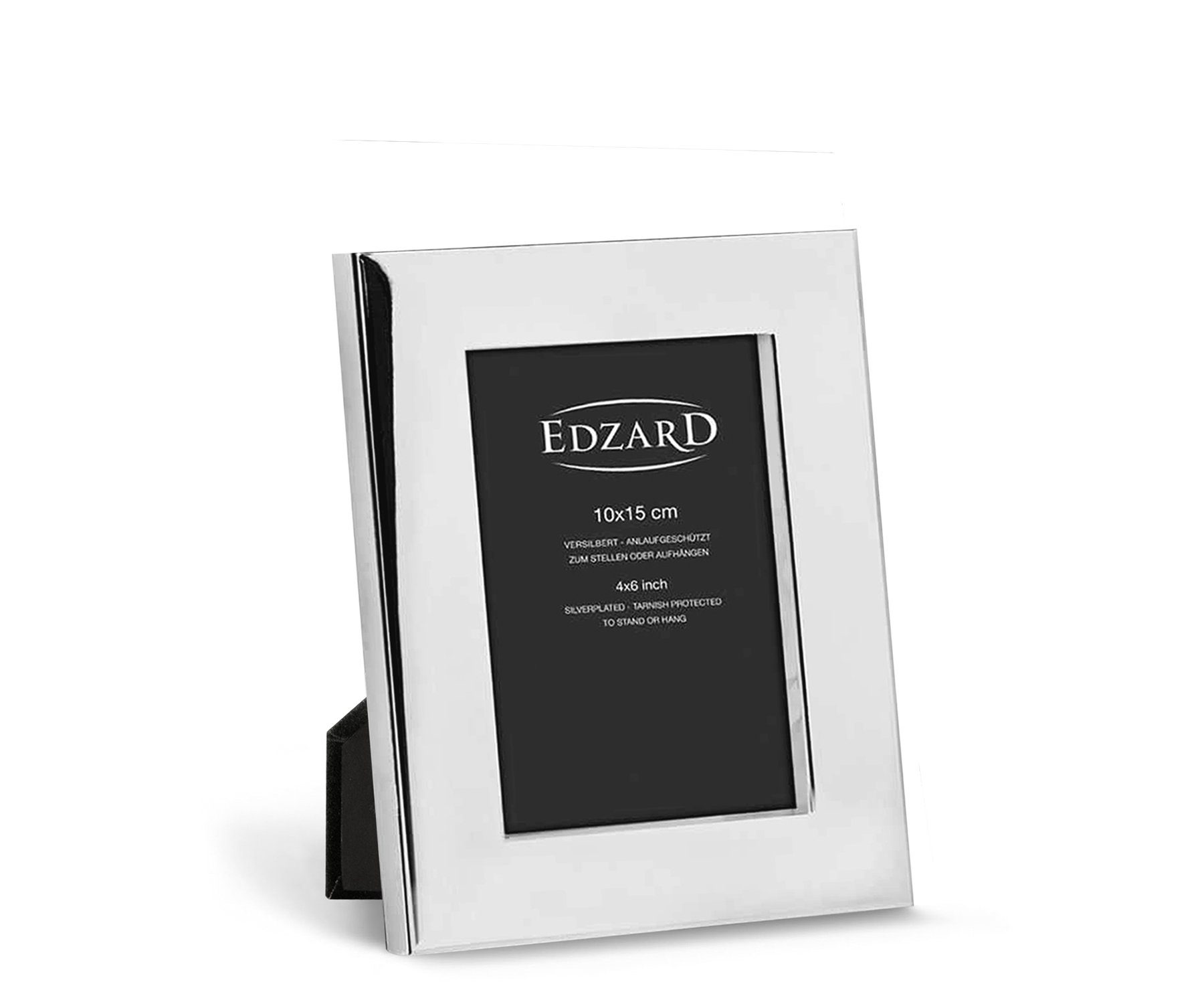 EDZARD Bilderrahmen Udine, versilbert und anlaufgeschützt, für 10x15 cm Foto