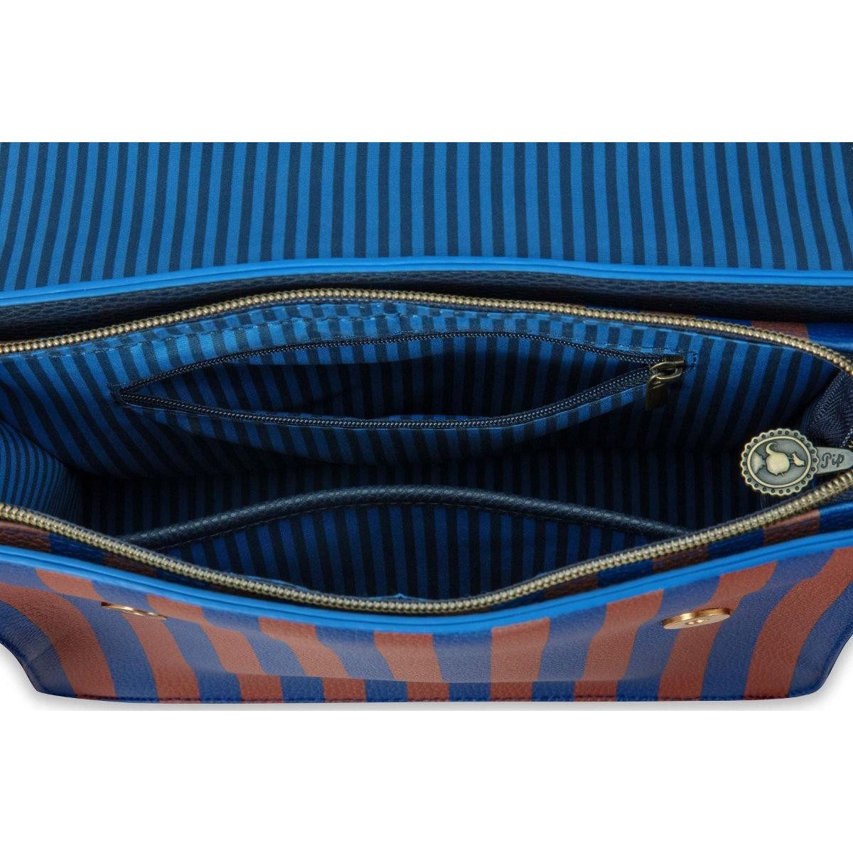 PiP Studio Handtasche Schultertasche Cross Body Frances Stripe Blue (M)