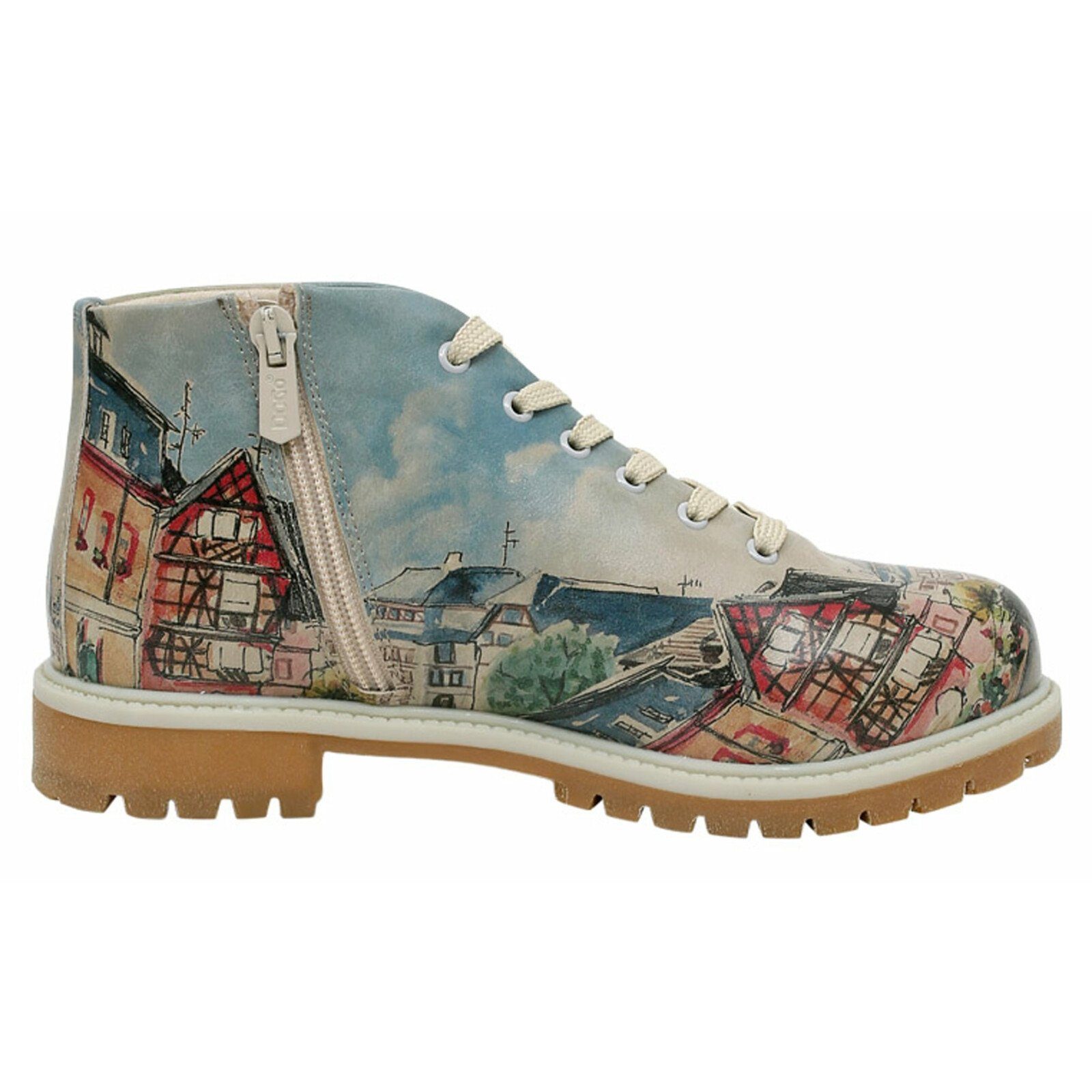 DOGO Shortcut Boots Travel Fills The Soul Damen Stiefeletten Stiefel Handgefertigt