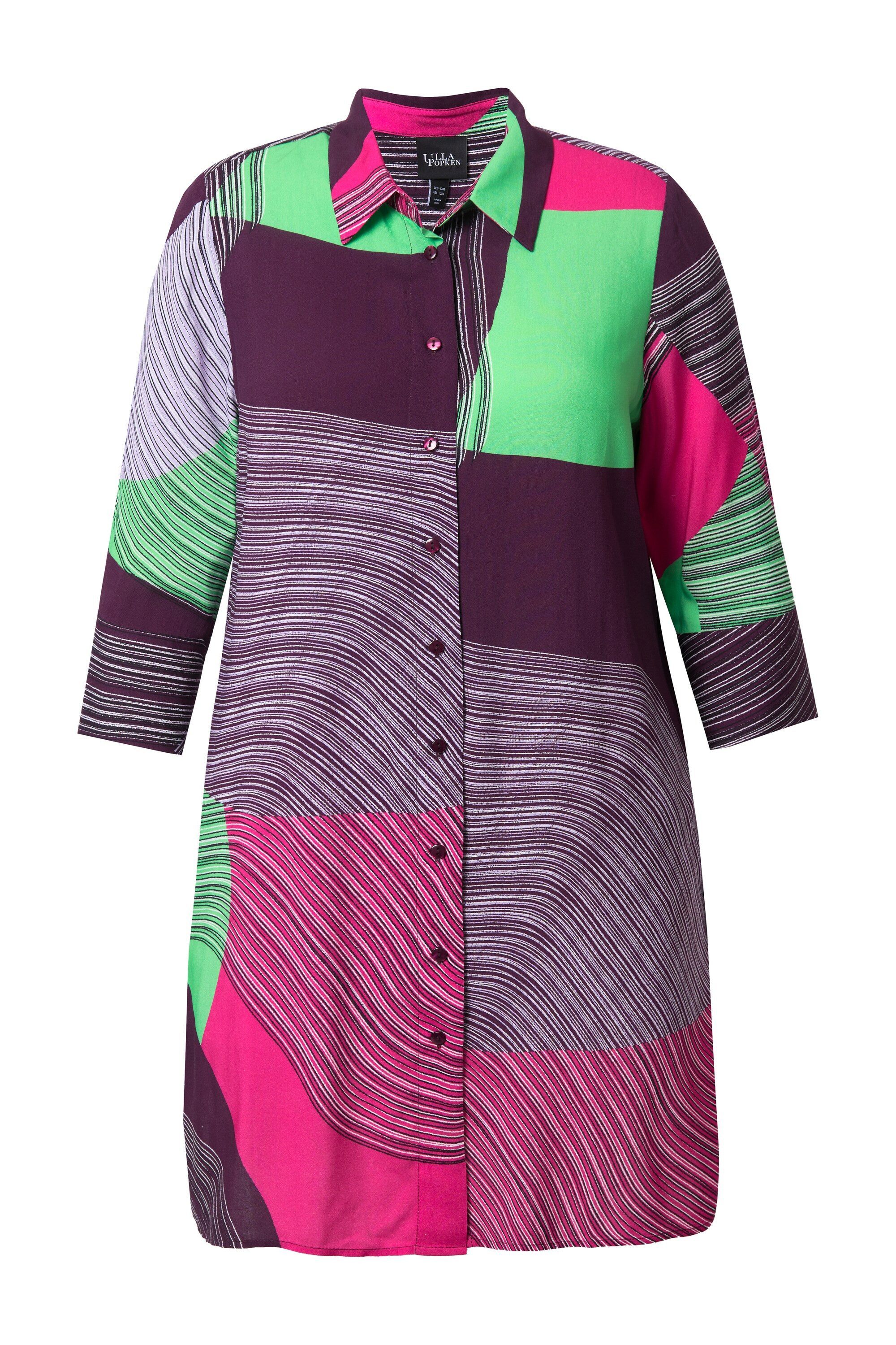 Ulla Popken Longbluse Hemdbluse längere A-Linie günstig online kaufen