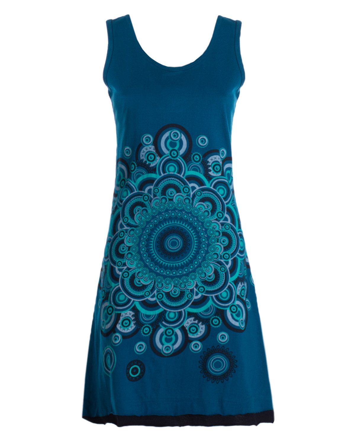 Vishes Sommerkleid Trägerkleid Hippie Mandala Print Baumwolle Alternative Mode, Boho, Hippie, Ethno, Festival