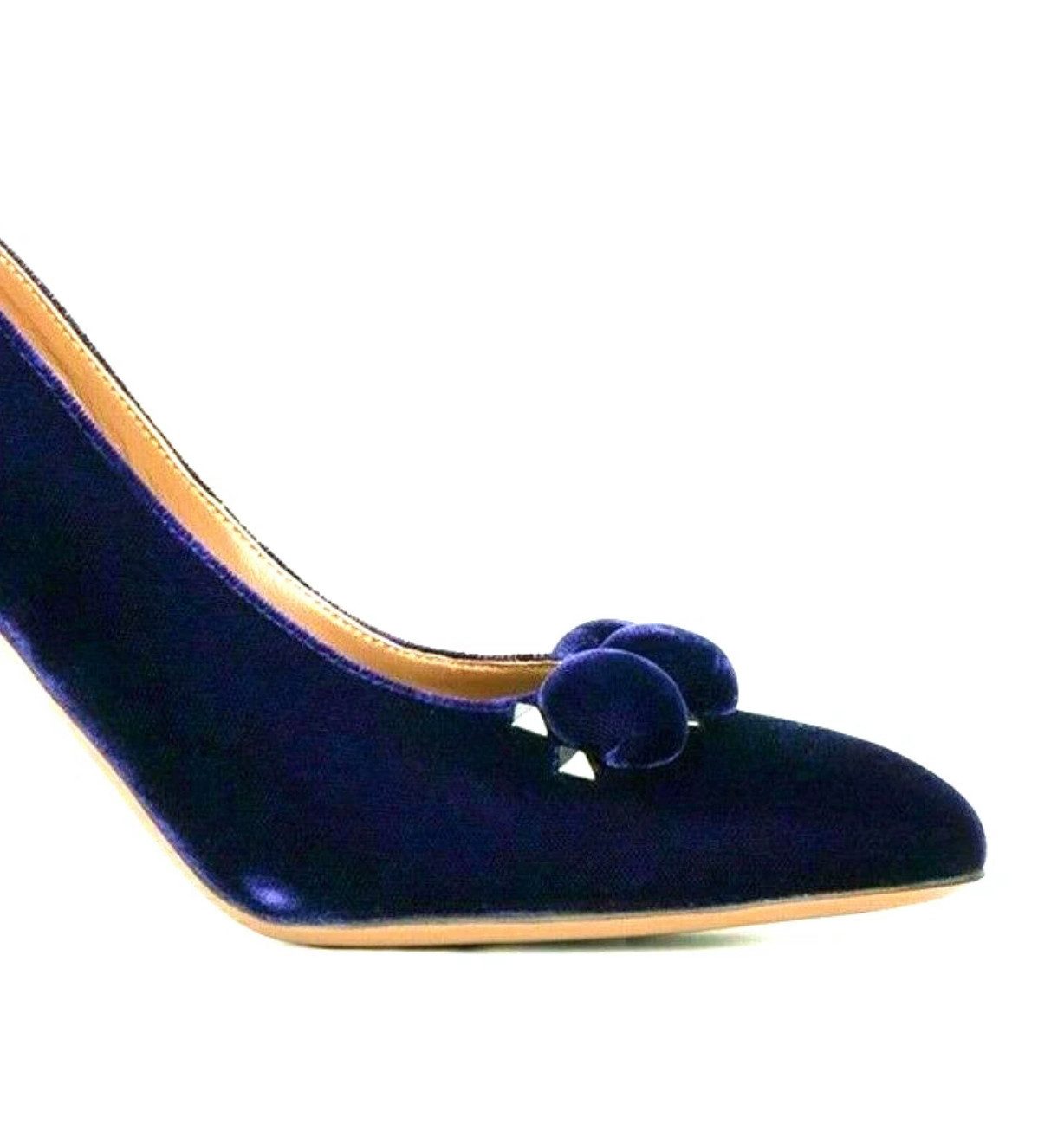 ALAÏA PARIS Samt Studded "Bombe" High Heels Schuhe – Made in Italy High-Heel-Pumps Signature-Samtkugeln, silberfarbene Pyramidennieten