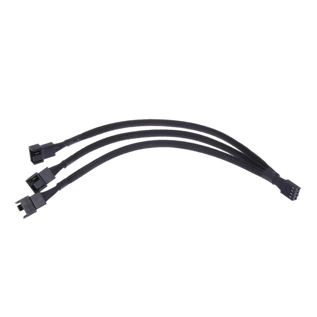 Bolwins H78 4pin PWM Kabel Adapter Lüfter Verteiler Splitter 1:3 für PC Laptop Computer-Kabel, 4-Pin PWM Stecker, 4-Pin PWM Buchse + 2× 3-Pin Lüfter Buchse (27 cm), PWM-Y-Adapter zur gleichzeitigen Steuerung von bis zu 3 Lüftern