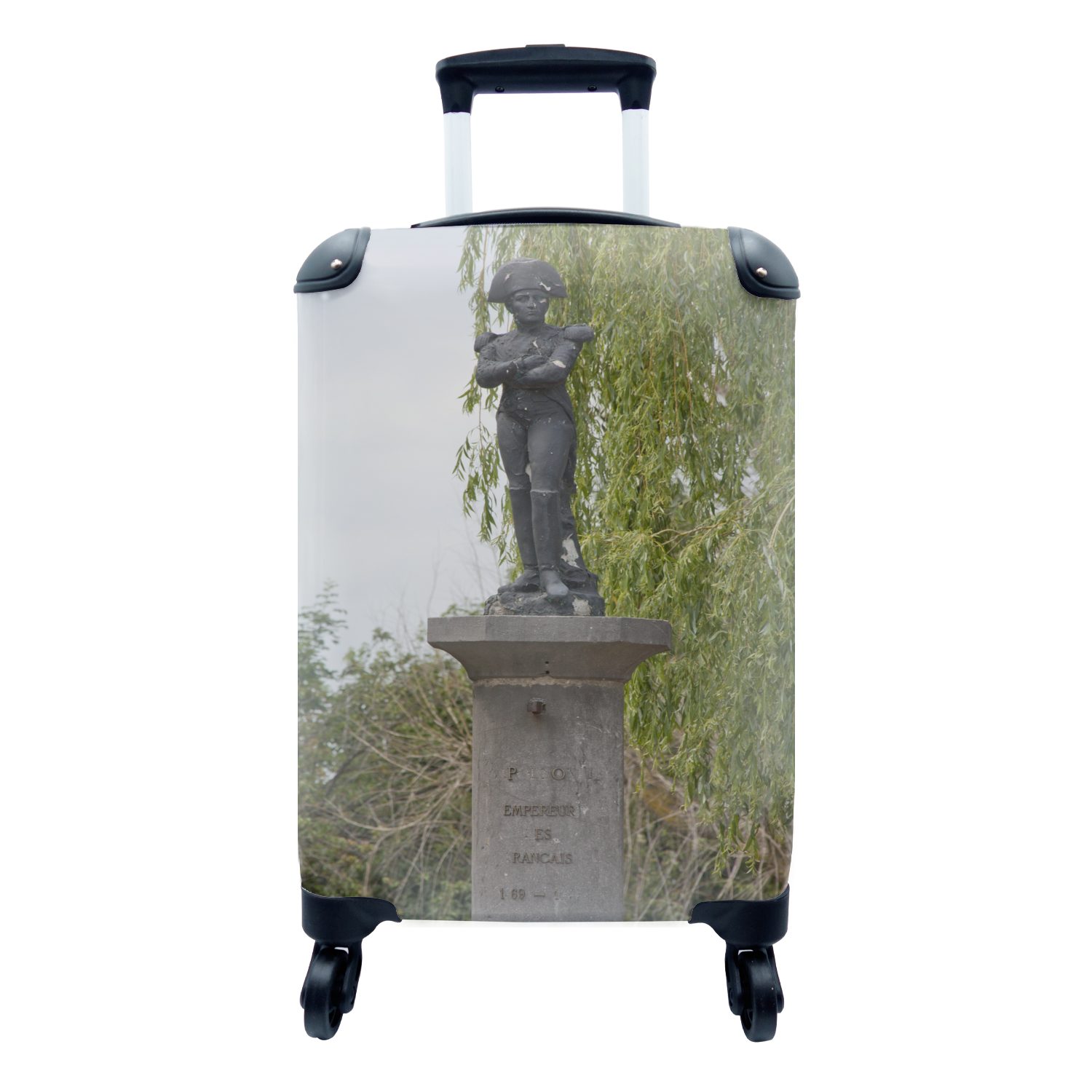 mit Reisekoffer Napoleon-Statue, 4 MuchoWow Trolley, Rollen, rollen, für Handgepäckkoffer Reisetasche Ferien, Handgepäck