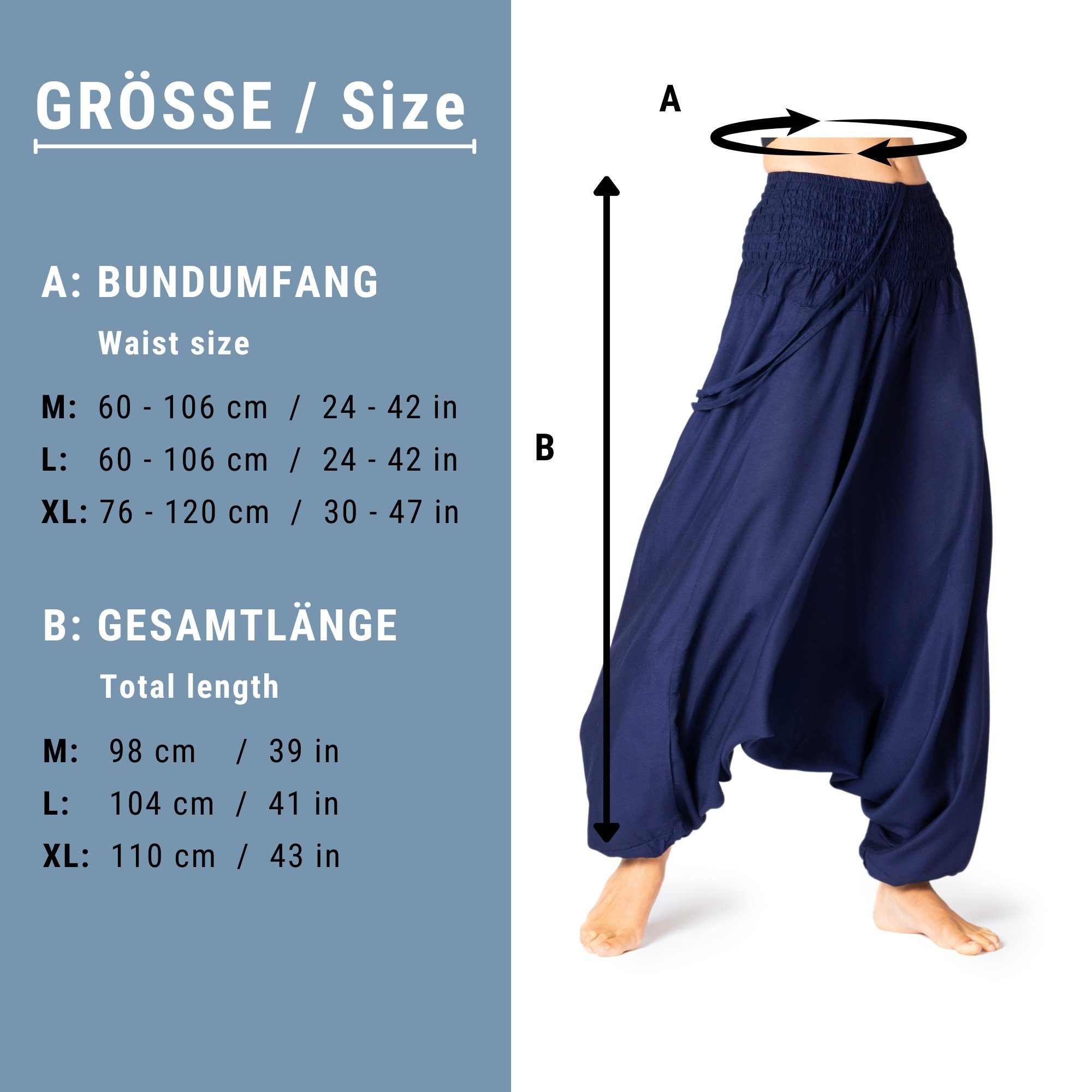 bequeme natürlicher Damen 100% Viskose Aladinhose Pluderhose für Pumphose Relaxhose Freizeithose PANASIAM Braun einfarbig Haremshose aus