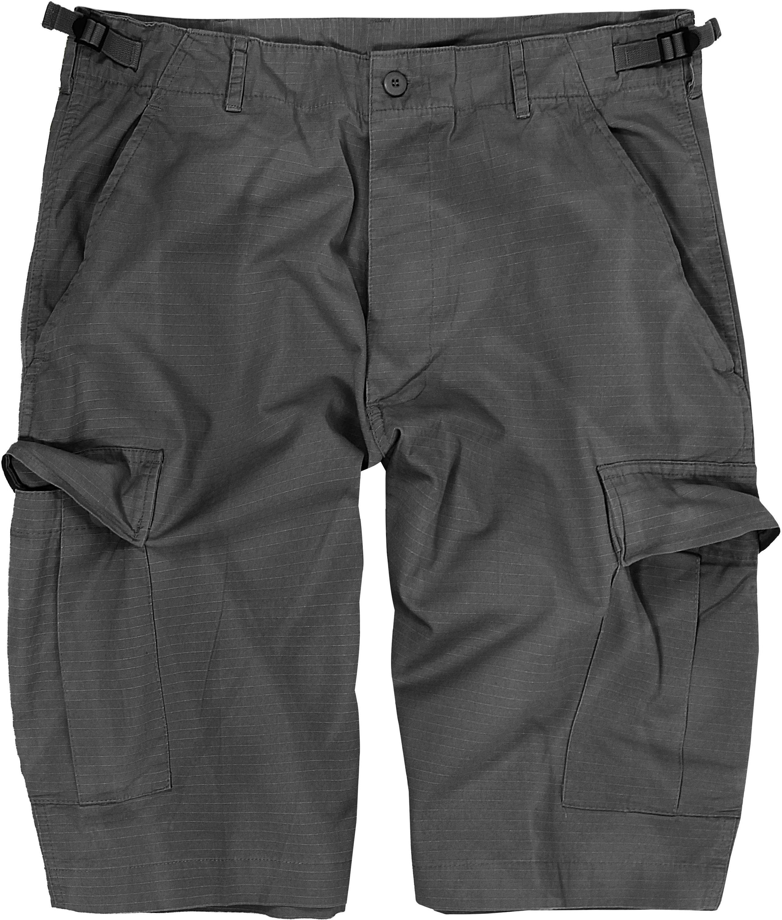 6 Bermuda US Grau kurze Bermudas Herren Taschen Ripstop Shorts Cargoshorts normani Sommershorts mit Azizia