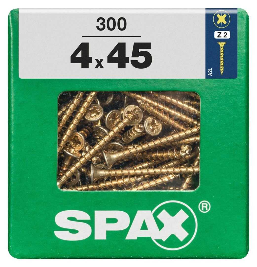 300 Spax 45 2 - Universalschrauben 4.0 mm SPAX Holzbauschraube PZ x