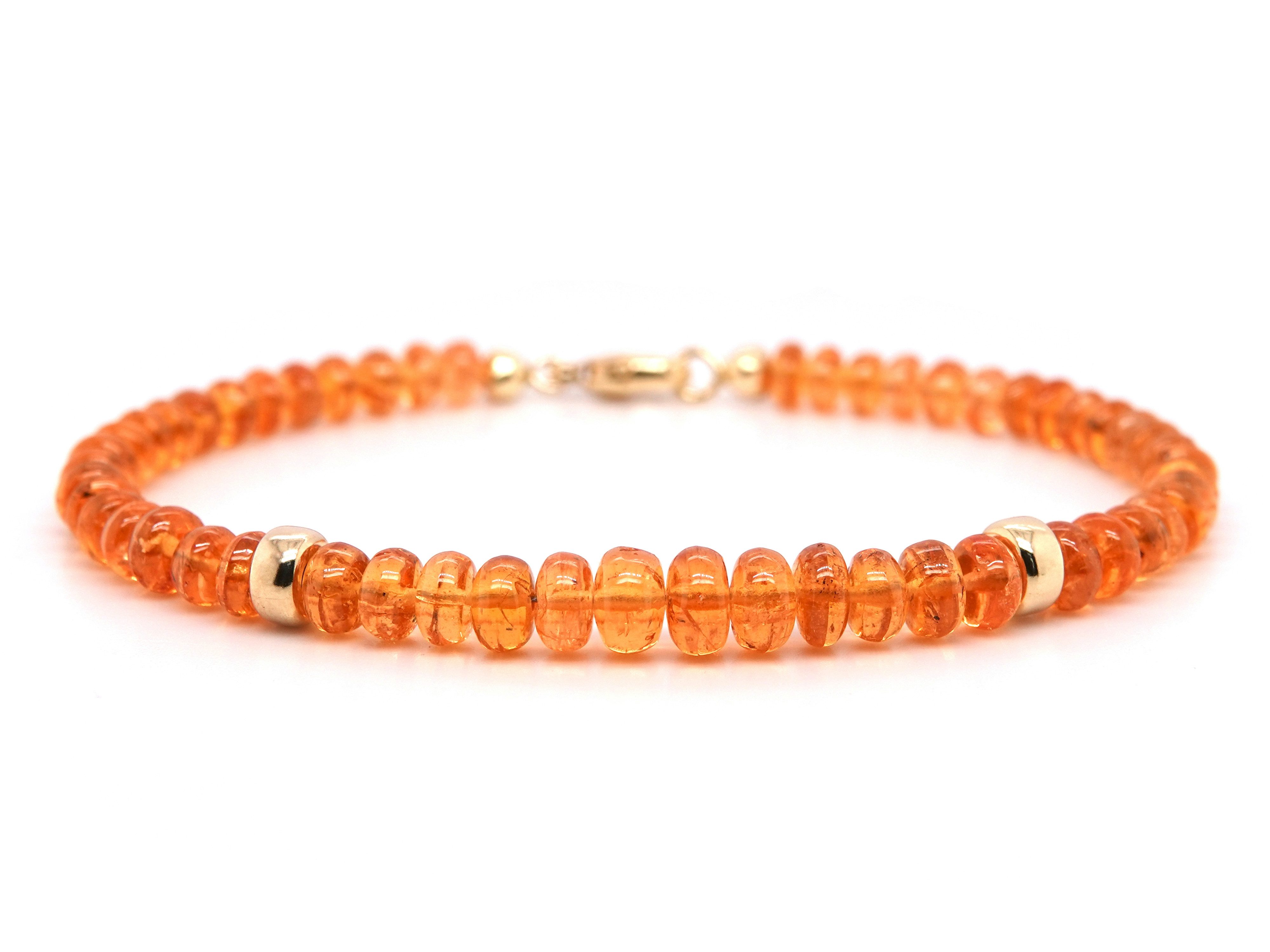 Sogni d'oro Armband mit Mandarin Granat, Gelbgold 375