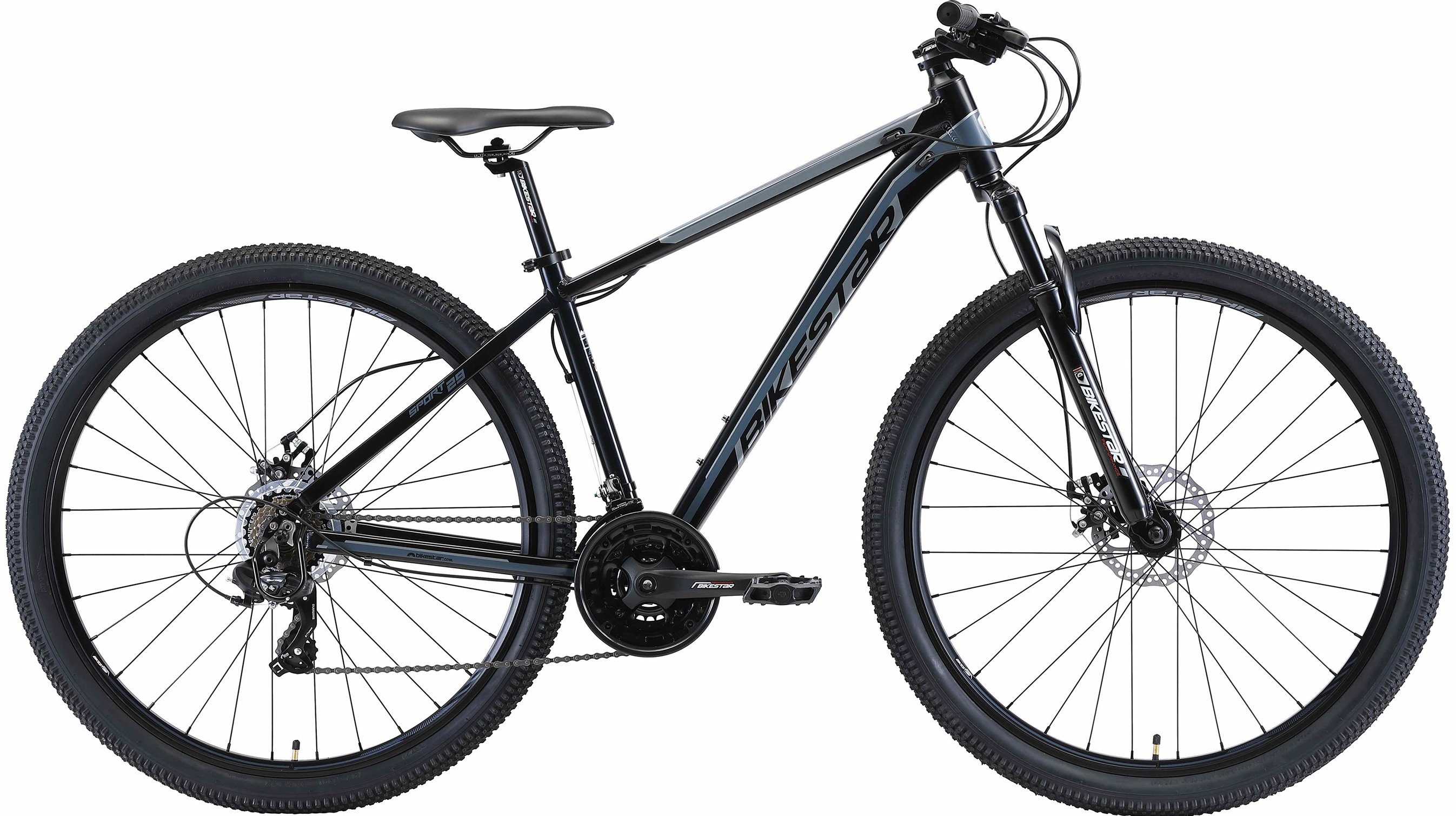 Bikestar Mountainbike, 21 Gang Shimano RD-TY300 Schaltwerk, Kettenschaltung, für Damen und Herren, Kettenschaltung