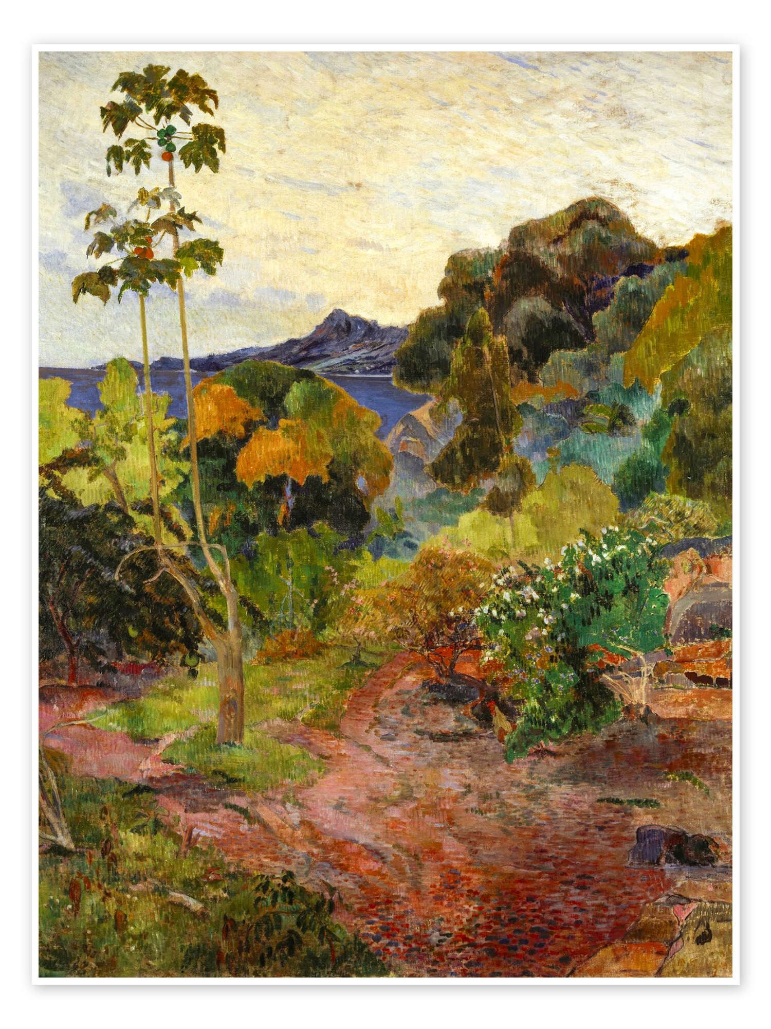 Posterlounge Wandbild Küstenlandschaft auf Martinique, Paul Gauguin, erhältlich als Poster, Leinwandbild, Wandsticker oder Acrylglasbild