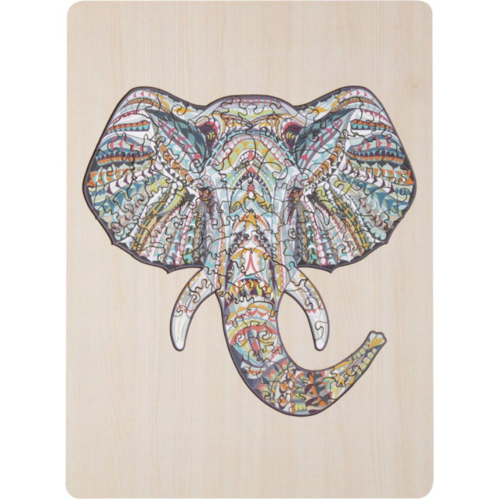 Creative Craft Group Puzzle GRAFIX Elefant Umrisspuzzle 137 Teile, Puzzleteile