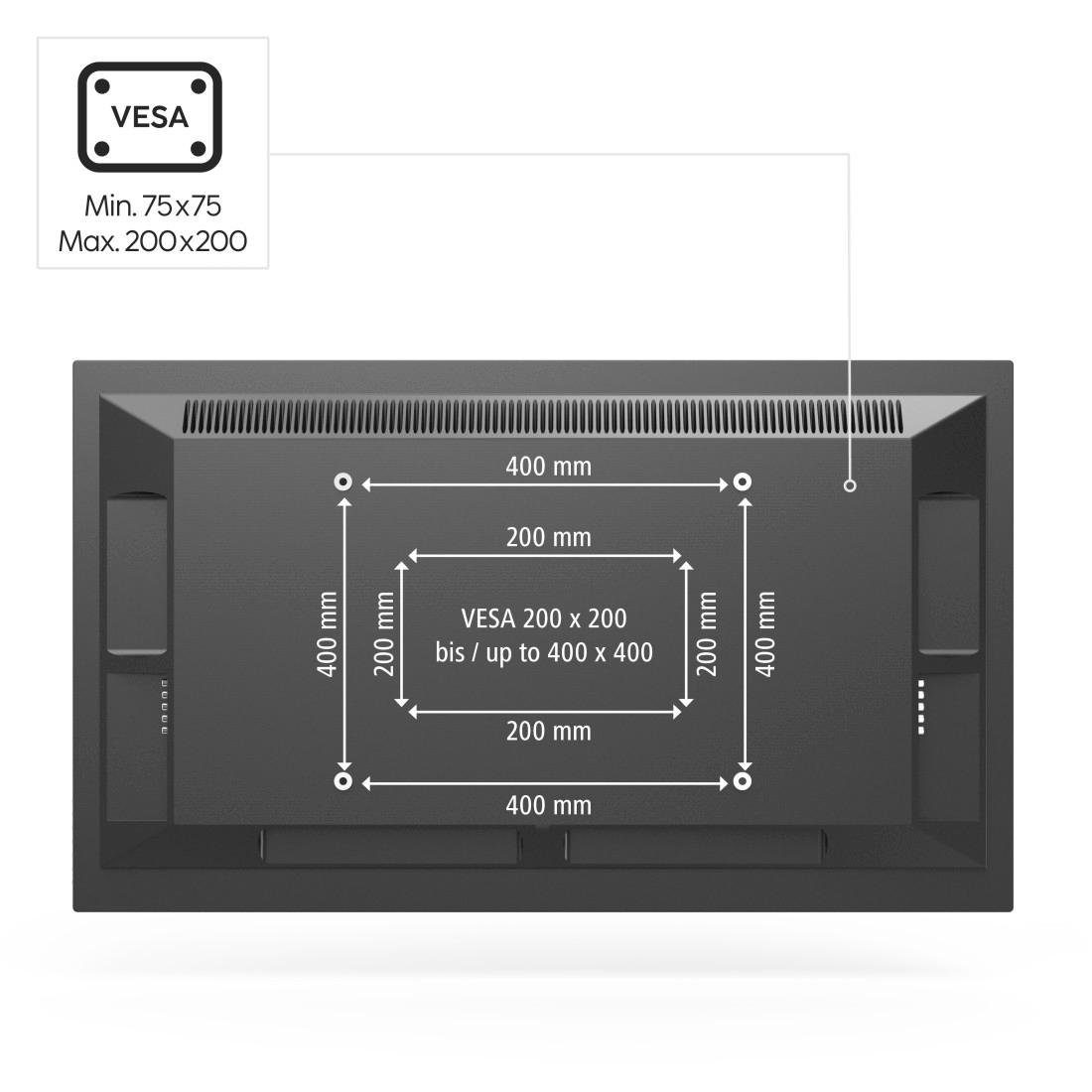 Hama Hama x 100, VESA 200 x Standard: x 200 TV-Deckenhalterung, Schwarz cm Zoll, (bis 75 100, - 200, TV-Deckenhalterung, 117 100 46 x (46), 75)
