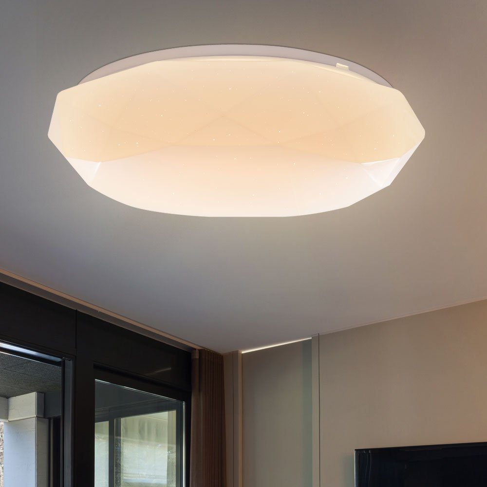 Globo LED Deckenleuchte, Leuchtmittel inklusive, 39 Deckenleuchte Deckenlampe cm Warmweiß, LED Schlafzimmer Lampen Deckenleuchte