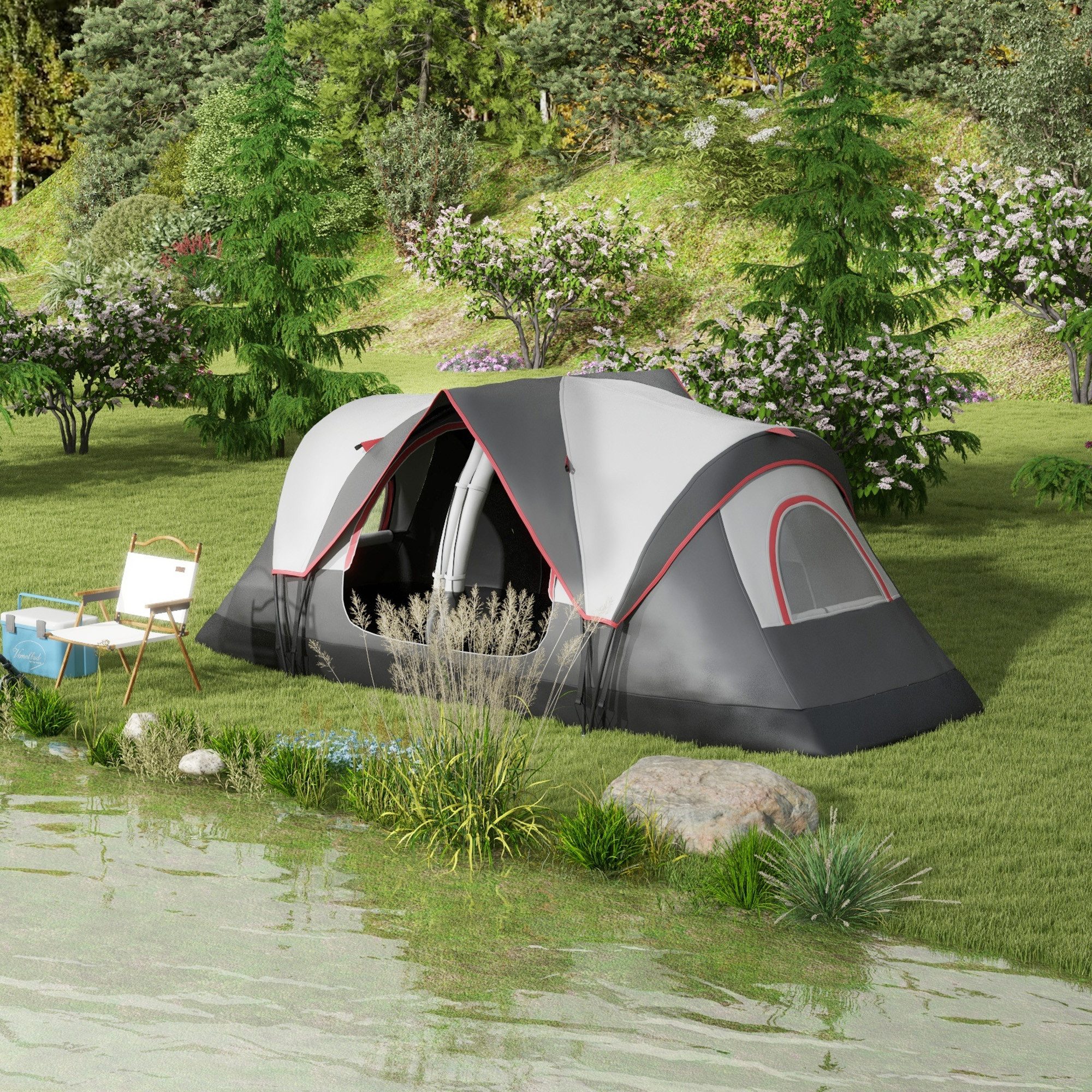 Outsunny Tunnelzelt Campingzelt, Personen: 6 (mit günstig online kaufen