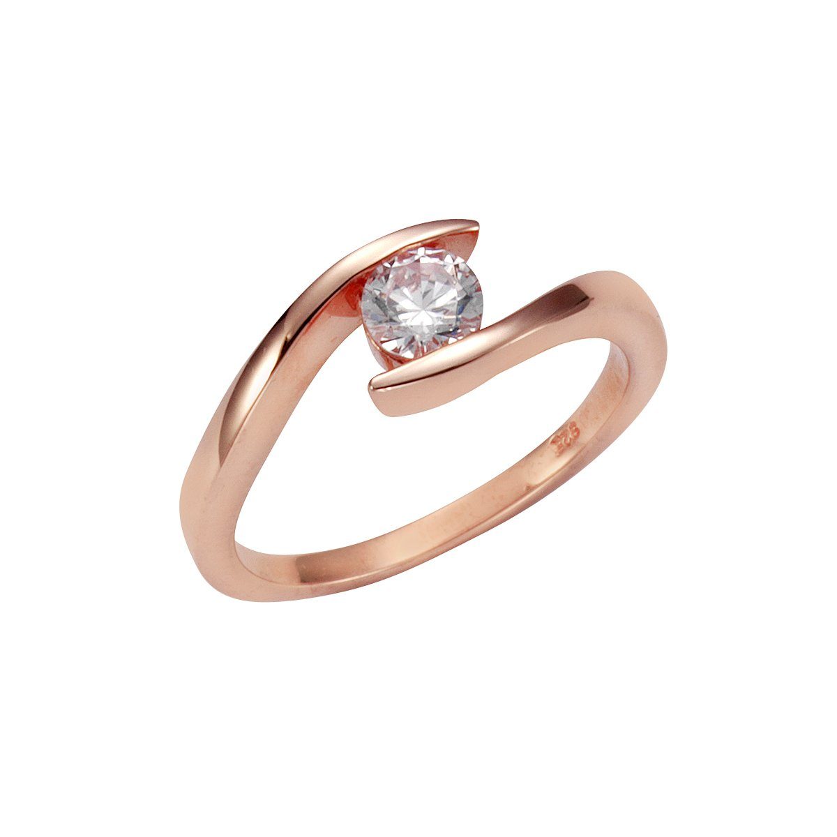 Vivance Fingerring 925 Silber rosé vergoldet Zirkonia günstig online kaufen