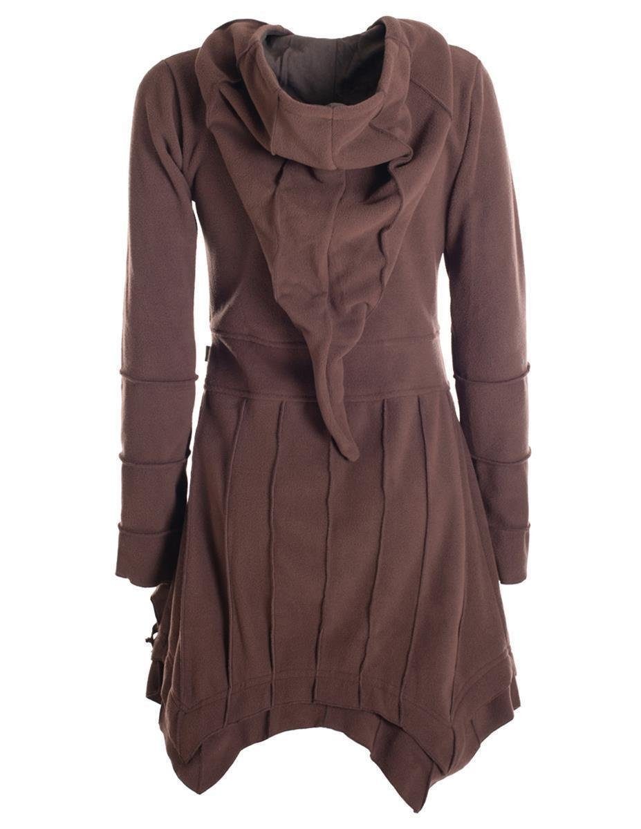 Vishes Kurzmantel Fleecemantel Cardigan Zipfelkapuzenjacke Hooded günstig online kaufen