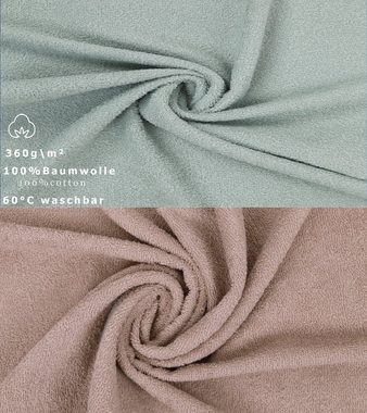 Betz Handtuch Set 12 TLG. Handtuch Set BERLIN Farbe Jade - Cappuccino, 100% Baumwolle (12 Teile, 12-St)