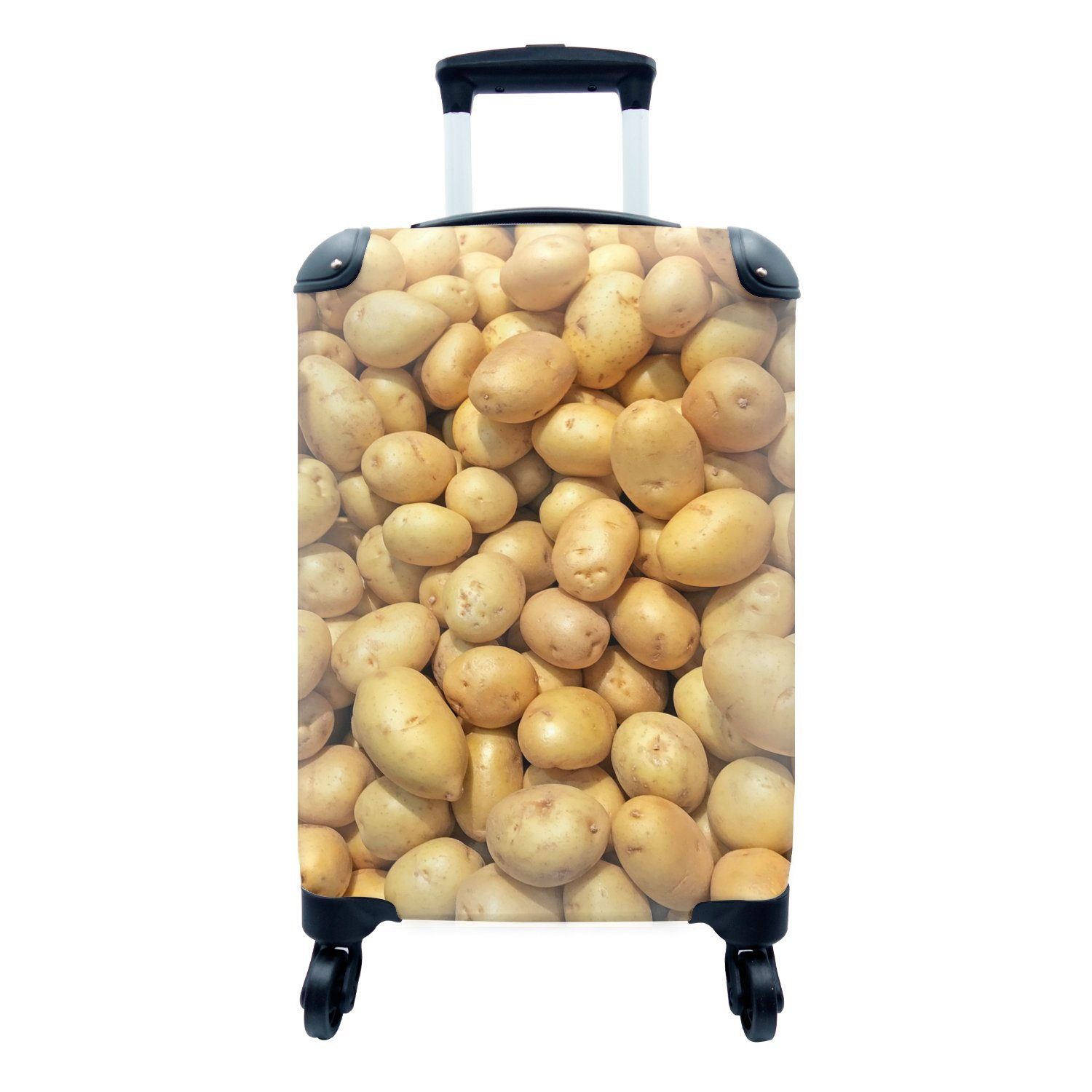 MuchoWow Handgepäckkoffer Gemüse - Kartoffeln - Lebensmittel, 4 Rollen, Reisetasche mit rollen, Handgepäck für Ferien, Trolley, Reisekoffer