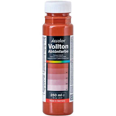 PUFAS Vollton- und Abtönfarbe decolor Abtönfarbe, Ziegelrot 250 ml