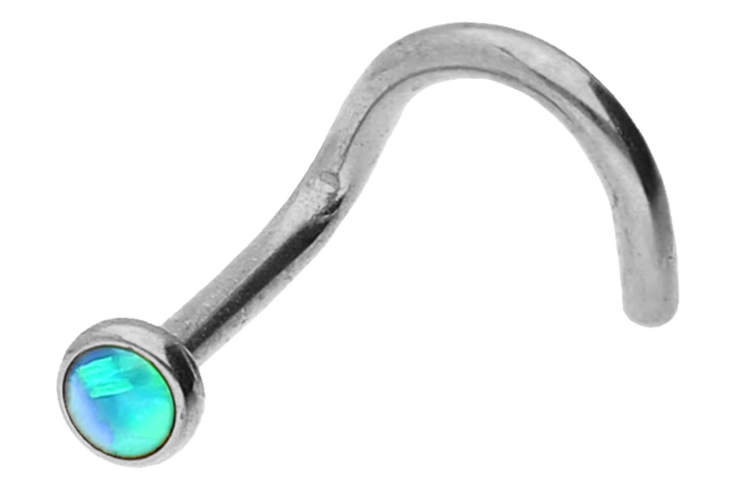 PIERCINGLINE Nasenpiercing Titan Nasenstecker Spirale DISC + SYNTHETISCHER günstig online kaufen