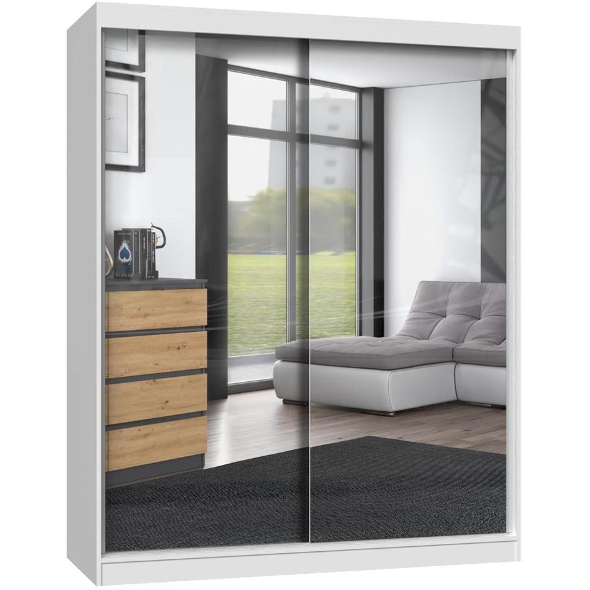 Beautysofa Schiebetürenschrank Luxury (Spiegelschrank mit 2 günstig online kaufen