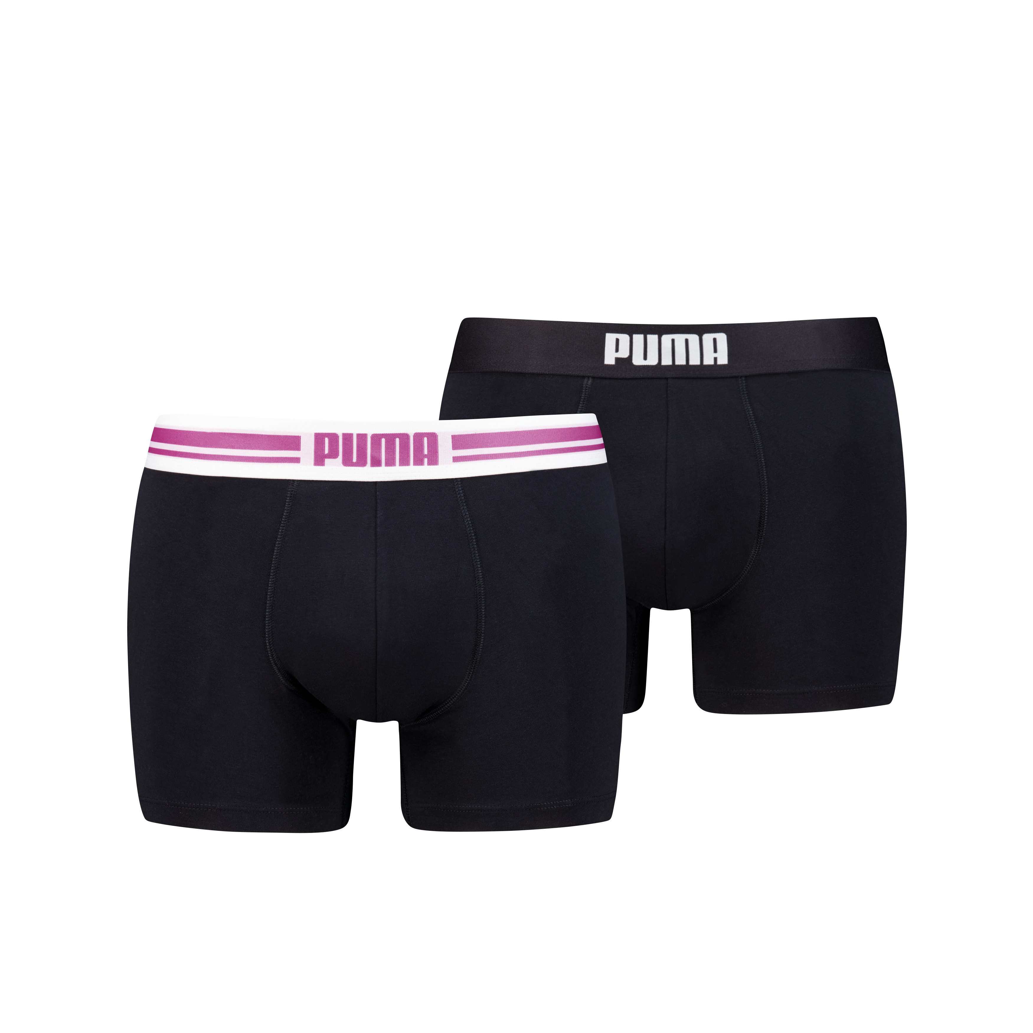 PUMA Boxershorts PUMA MEN EVERYDAY PLACED LOGO BOXERS 2P (Packung, 2er Pack) mit Logo Webbund