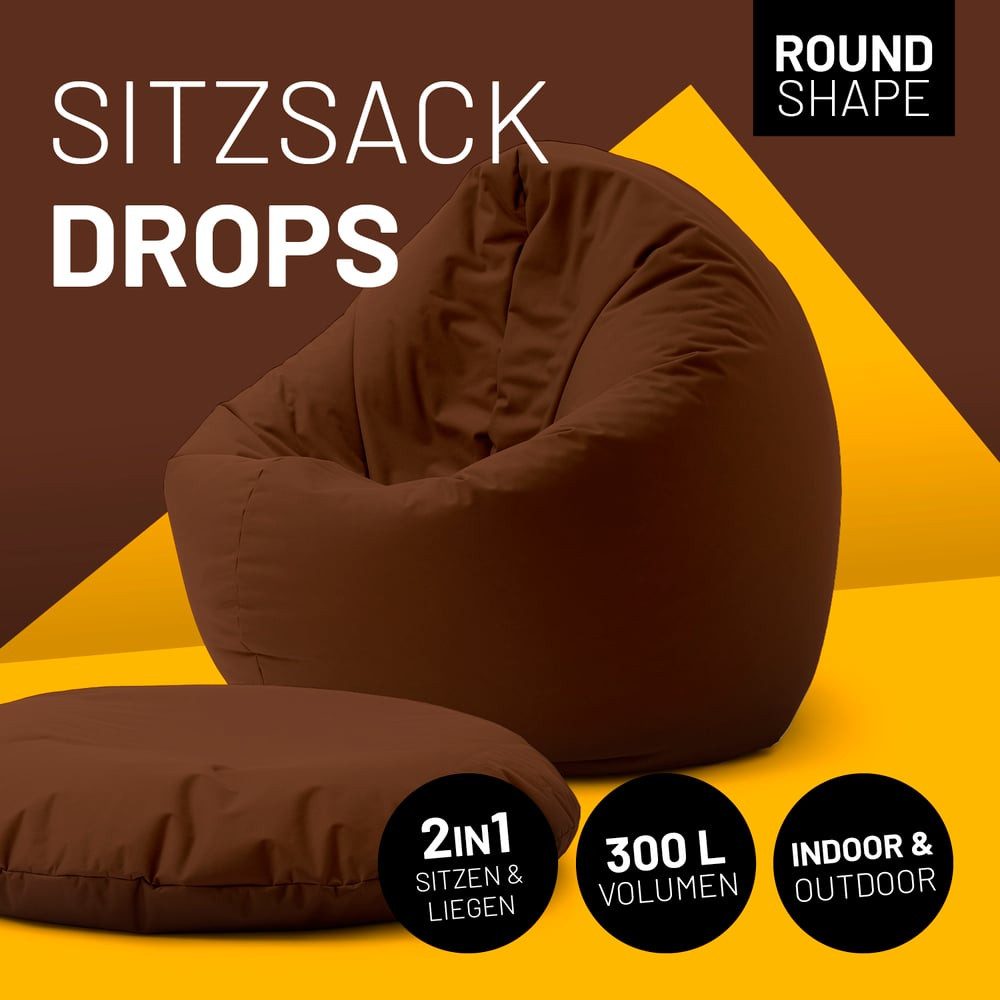 Lumaland Sitzsack In-& Outdoor Sitzkissen Bean günstig online kaufen