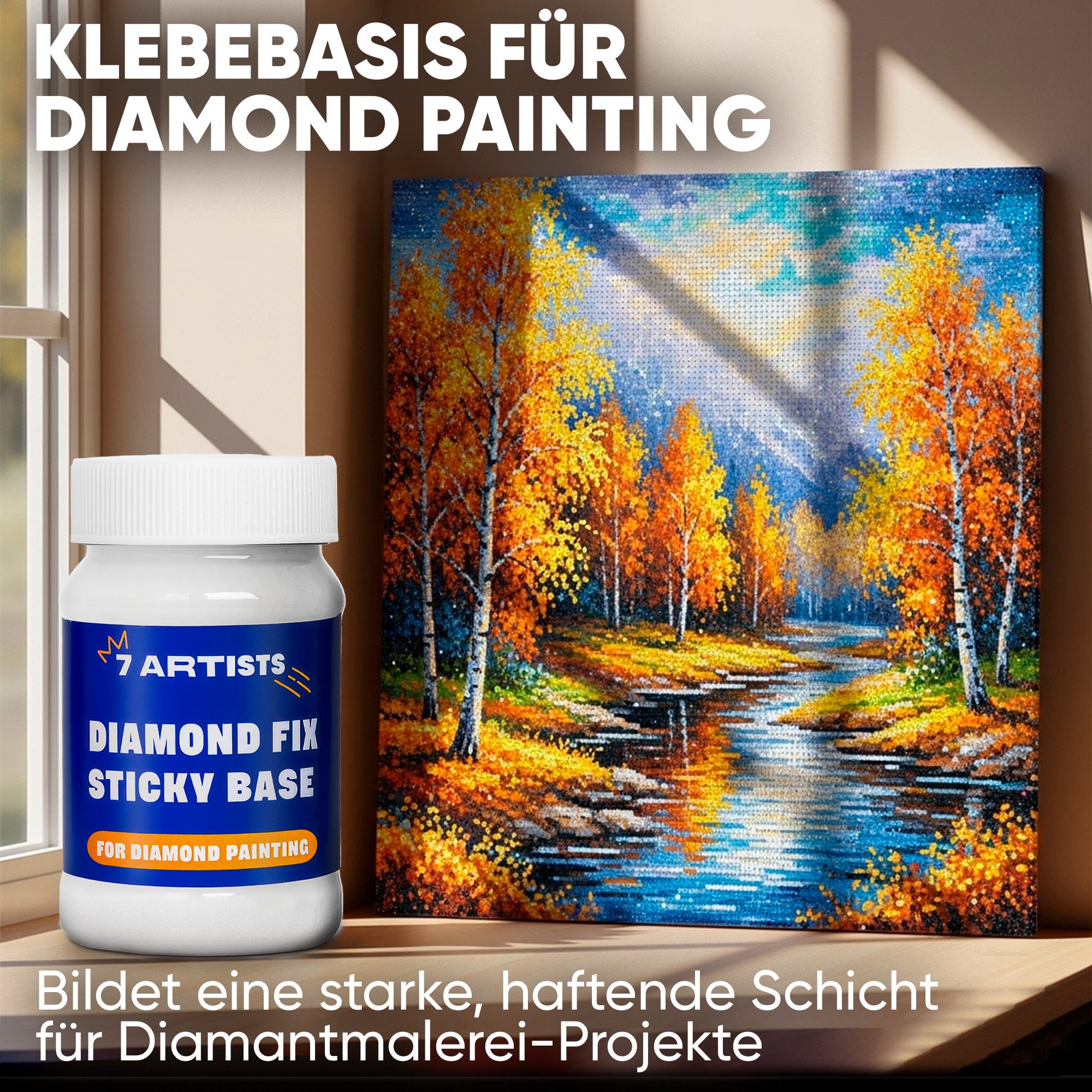 7 Artists Bastelkleber 7 Artists Diamond Painting Kleber Transparent - Sticky Base, 50 ml, 100 ml – Bild 2 von 5