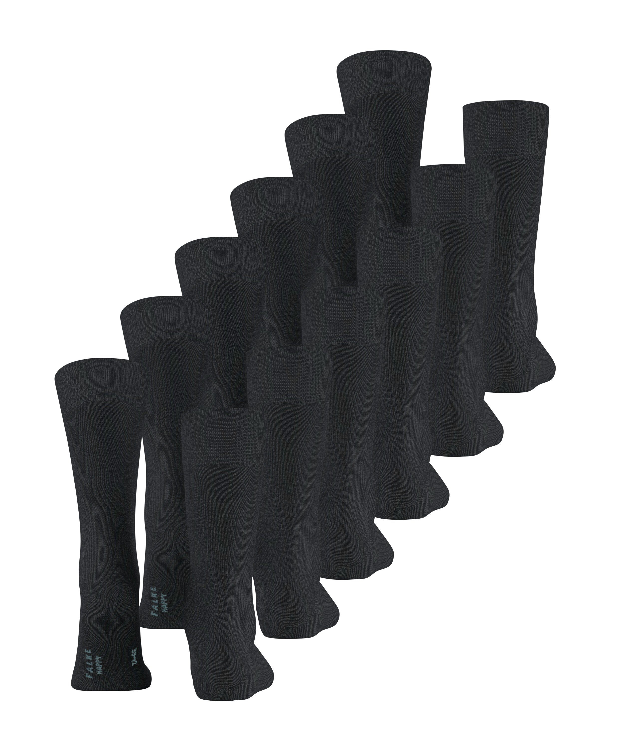 Socken (3000) FALKE (6-Paar) 6-Pack black Happy