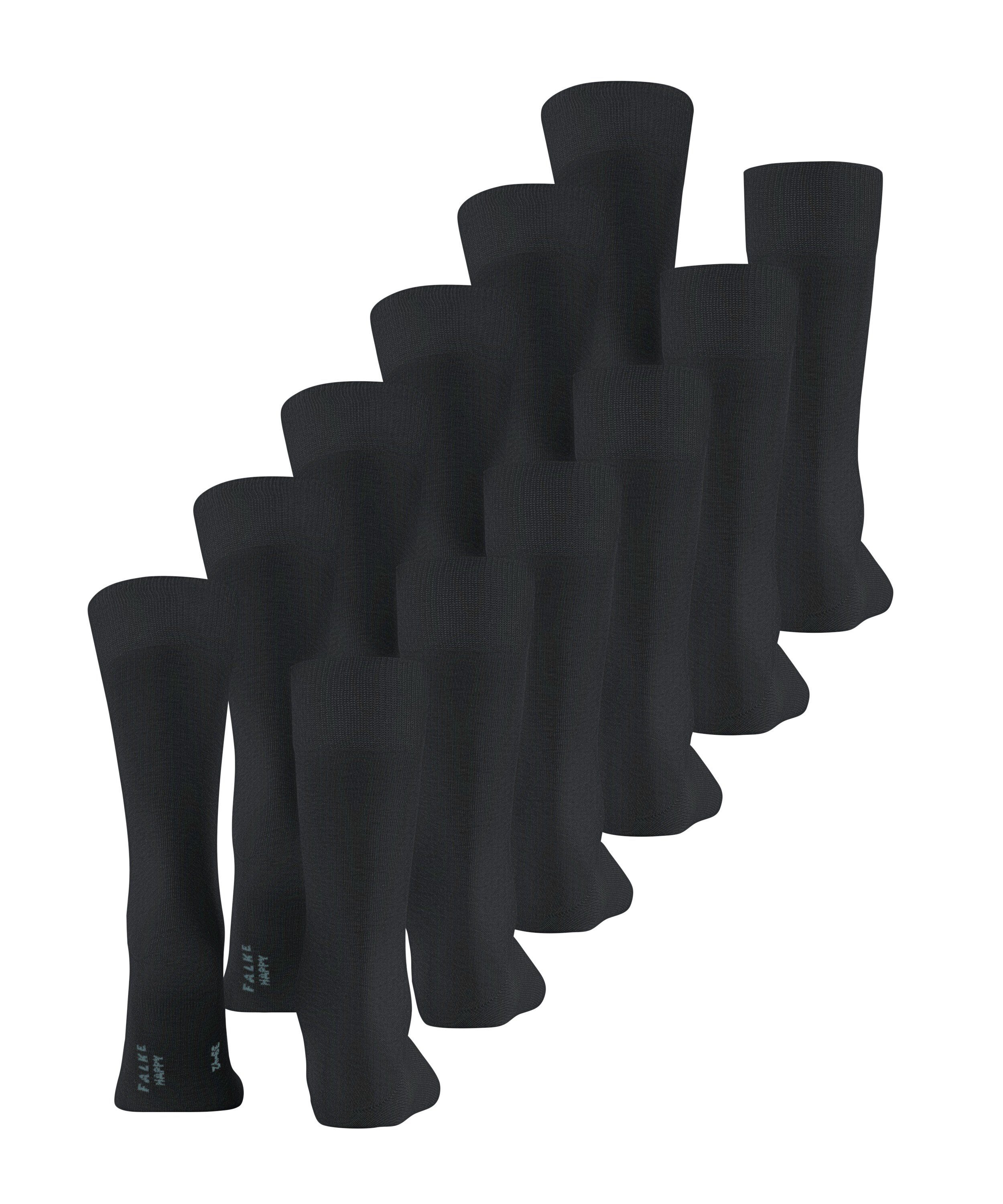 FALKE Socken Happy 6-Pack (6-Paar) Set aus 6 Paar Baumwollstrümpfen
