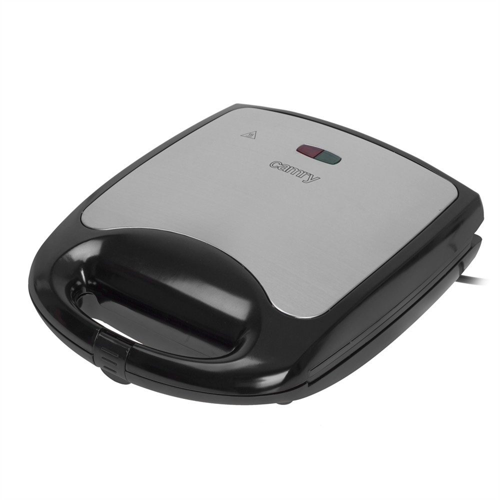 Camry Sandwichmaker CR 3023 Sandwichtoaster für 8 Dreieck-Sandwiches, 4 große Toasts, 1500 W, XL-Sandwich-Maker, Antihaftplatten, Kontrollleuchten, Schwarz