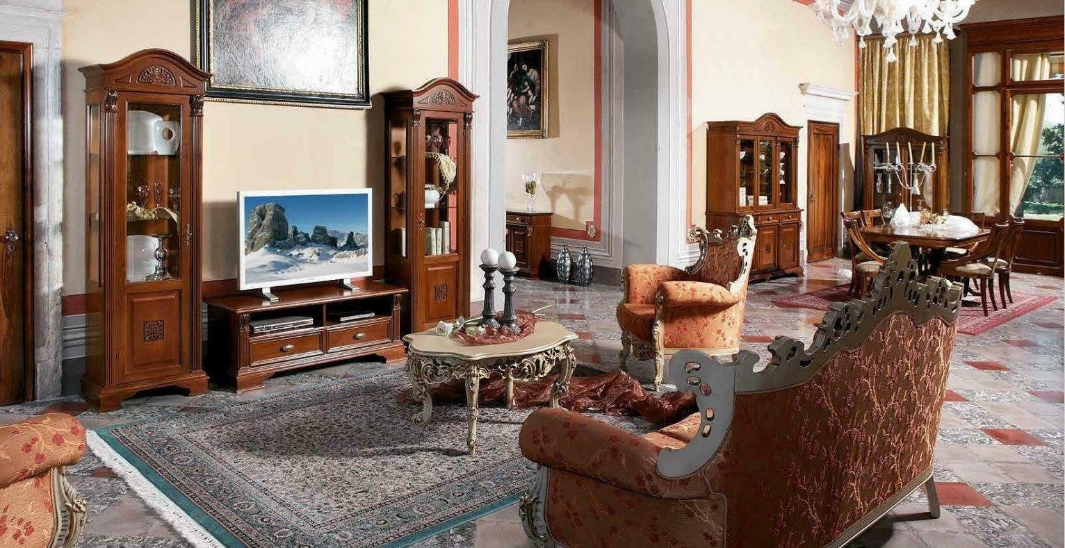 Xlmoebel Polstergarnitur Klassisches gepolstertes Sofa in Stoffausführung, (3+2+1 Sitzer, 3-tlg., 3+2+1 Sitzer), Hergestellt In Italy
