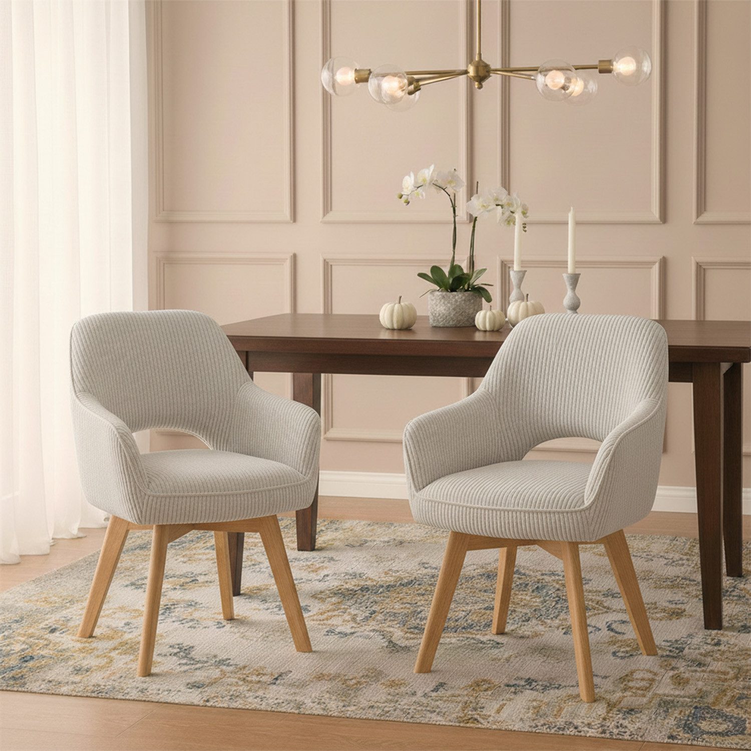 DUBI Möbel Polsterstuhl Mika-Lena 2er-Set, Federkern, günstig online kaufen