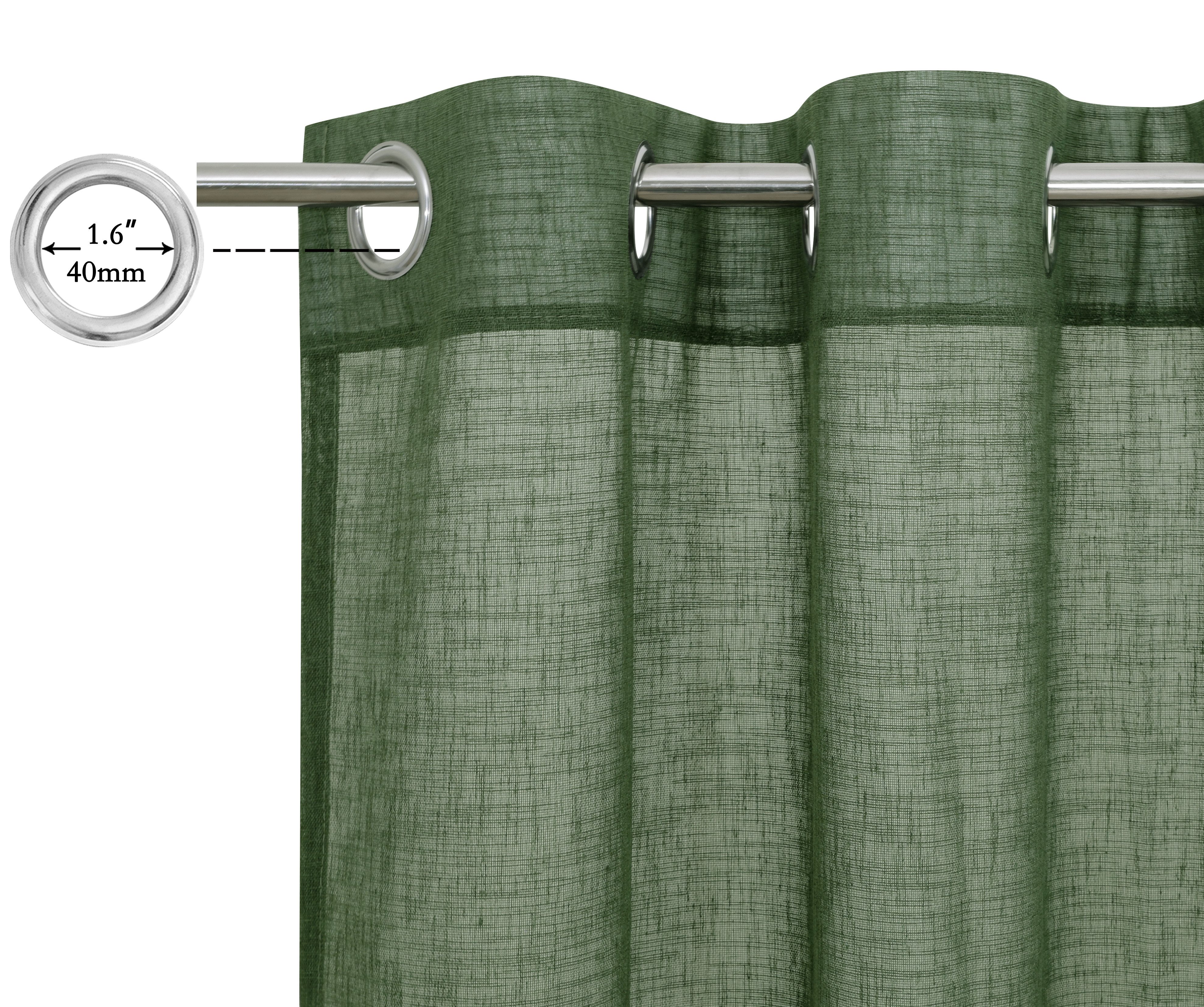 OTTO home Gardine Fiete (1 St), Ösen, halbtransparent, Leinen Optik, monochrom, basic, pflegeleicht, verschiedene Größen