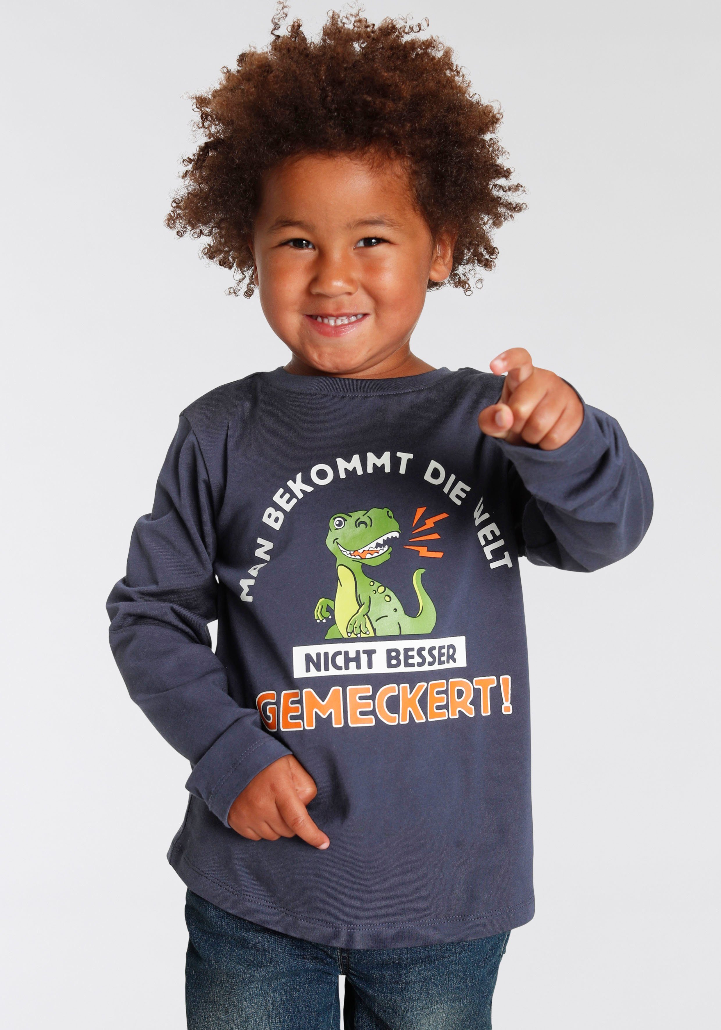 Spruch KIDSWORLD WELT ..., DIE BEKOMMT MAN Langarmshirt