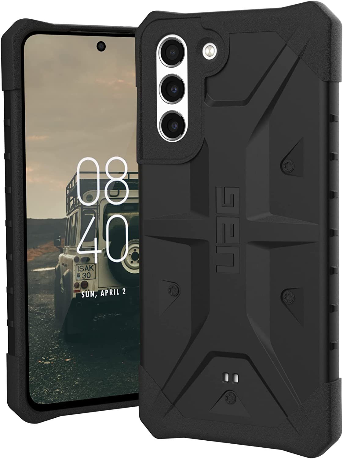 UAG Smartphone-Hülle Pathfinder, [Samsung Galaxy S21 FE 5G Hülle, Offiziell  "Designed for Samsung" zertifiziert, Wireless Charging kompatibel, Galaxy  S21 FE Schutzhülle nach Militärstandard] - schwarz