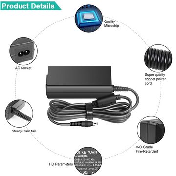 HKY 19V Netzteil für Samsung CPA09-004A R720 R710 NP350V5C R580 NP300E5A Notebook-Netzteil (RV510 RV720 NP305E5A-A01US R530 R730 Nc10 R410 R540 RV511 N128 N148)