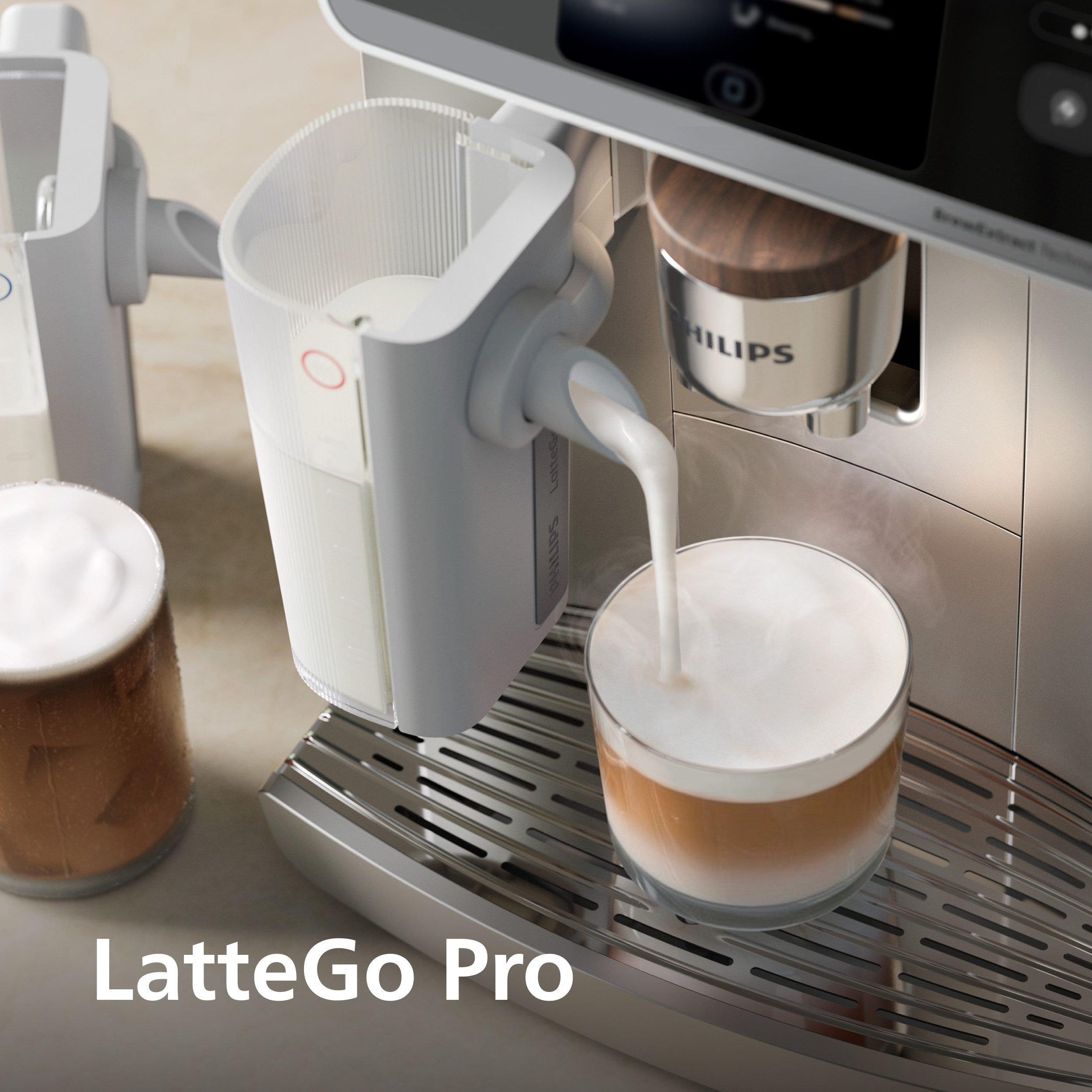 Philips Kaffeevollautomat EP8757/20 8000 Series LatteGo Pro Café Aromis, 50 Getränke (heiß oder eisgekühlt), LatteGo Pro-Milchsystem, BrewExtract Technologie, a – Bild 4 von 5