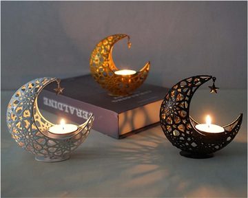 FIDDY Kerzenständer Metall-Kerzenhalter, Kristall-Teelichthalter, kleiner Kerzenhalter (1 St), Metall-Kerzenhalter, Kristall-Teelichthalter, kleiner Kerzenhalter